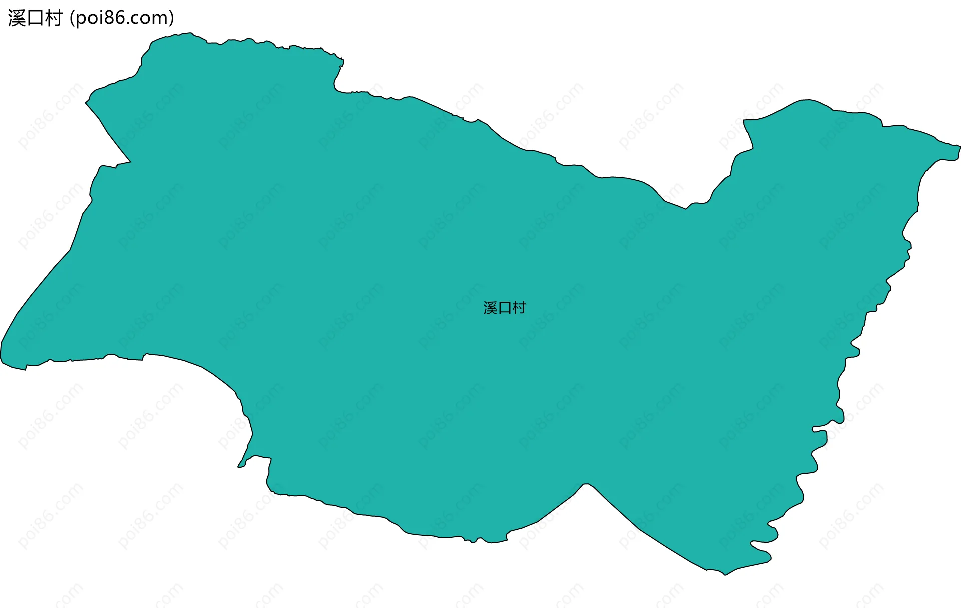 溪口村边界地图