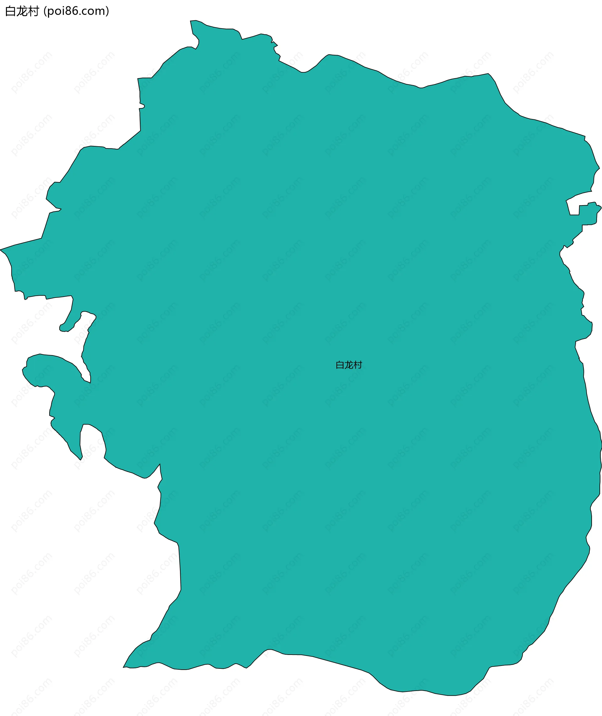 白龙村边界地图
