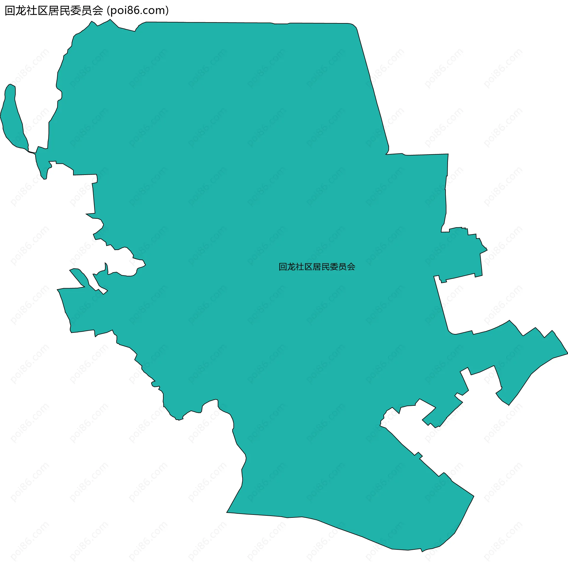 回龙社区居民委员会边界地图