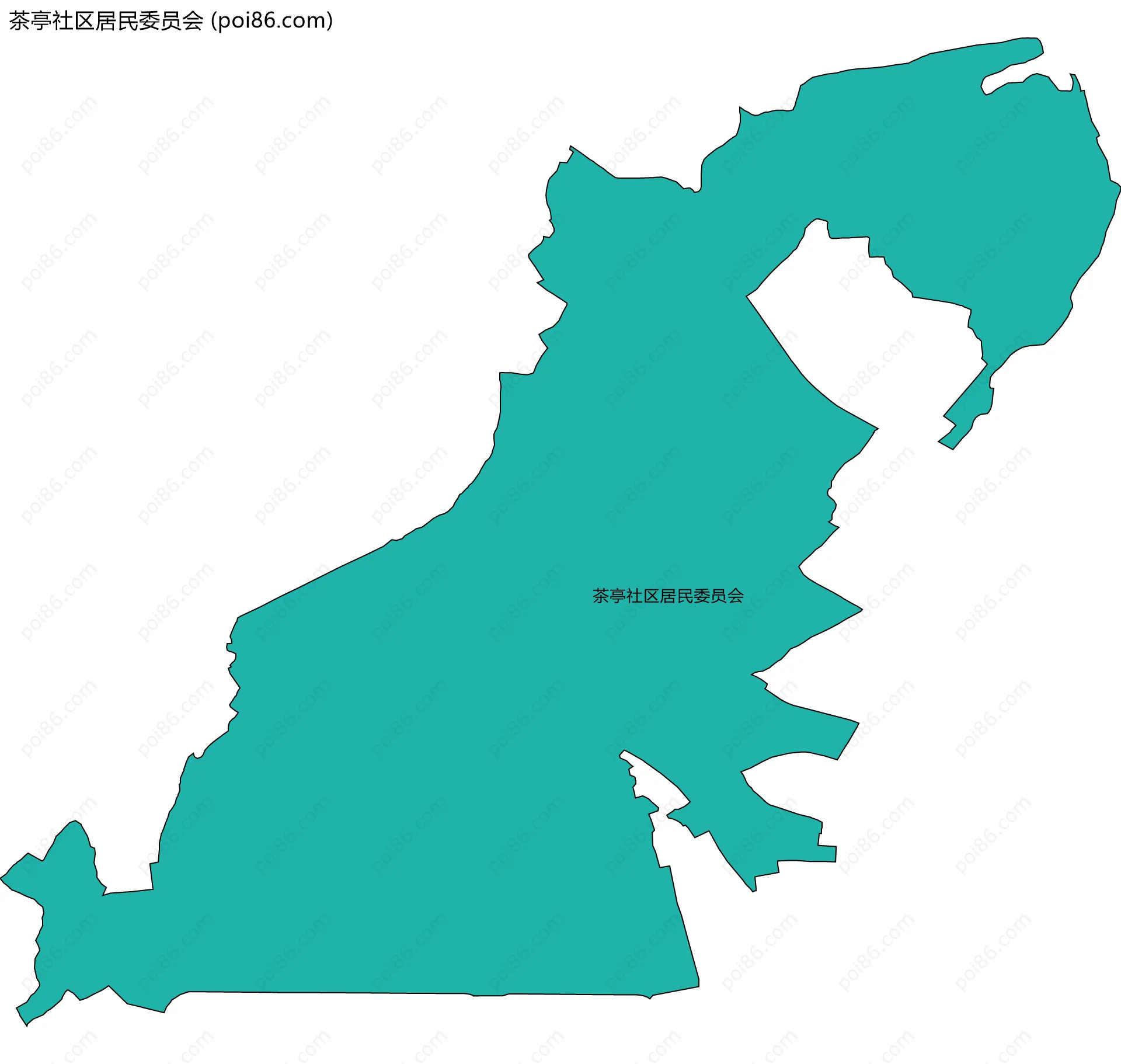 茶亭社区居民委员会边界地图