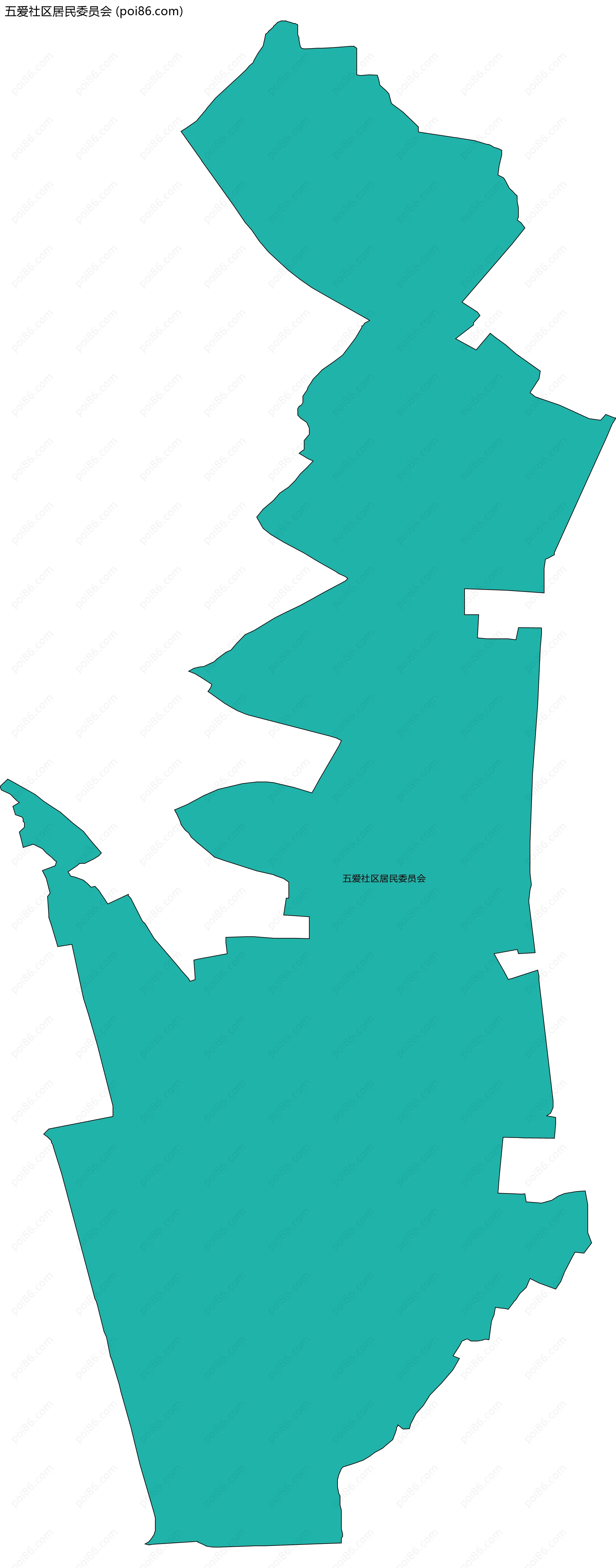 五爱社区居民委员会边界地图