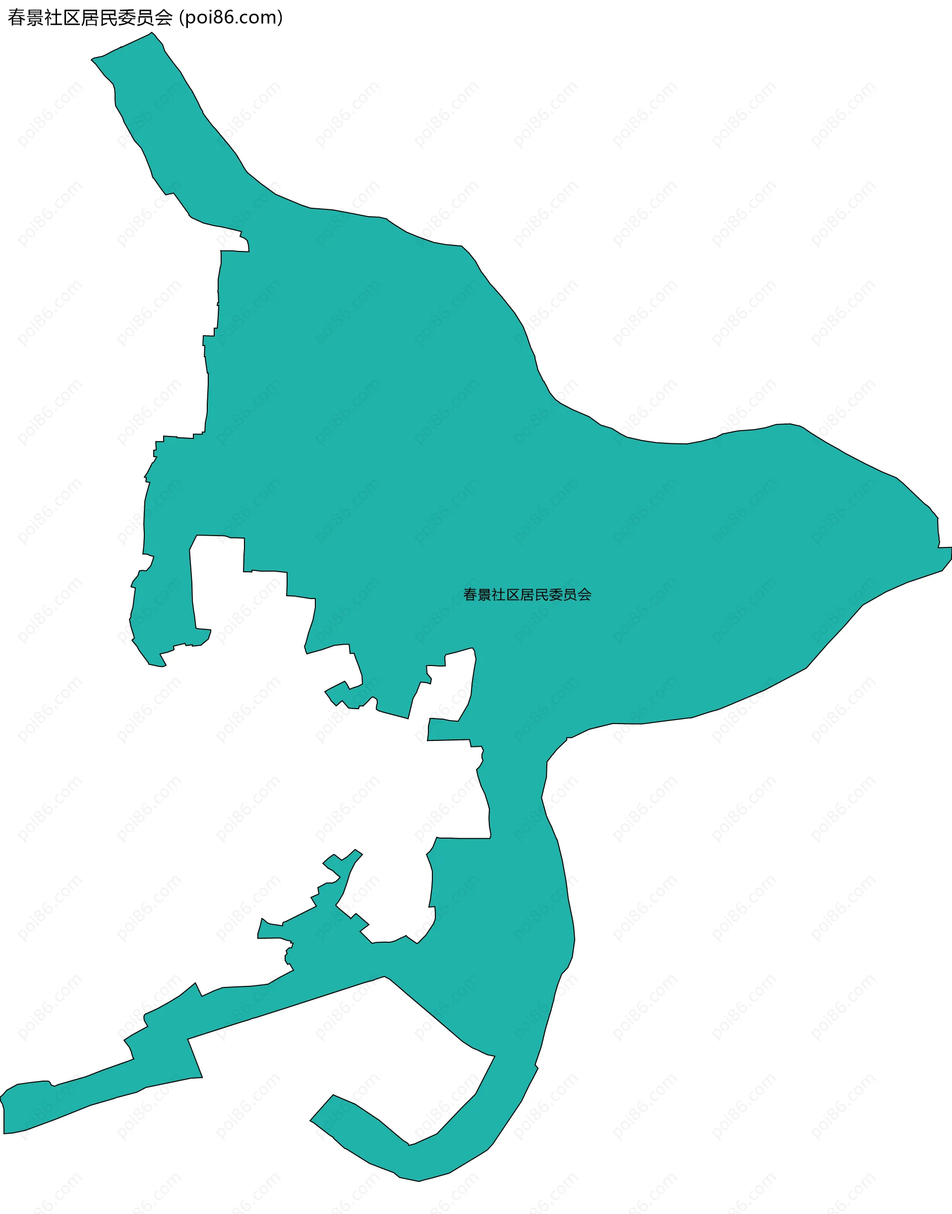 春景社区居民委员会边界地图