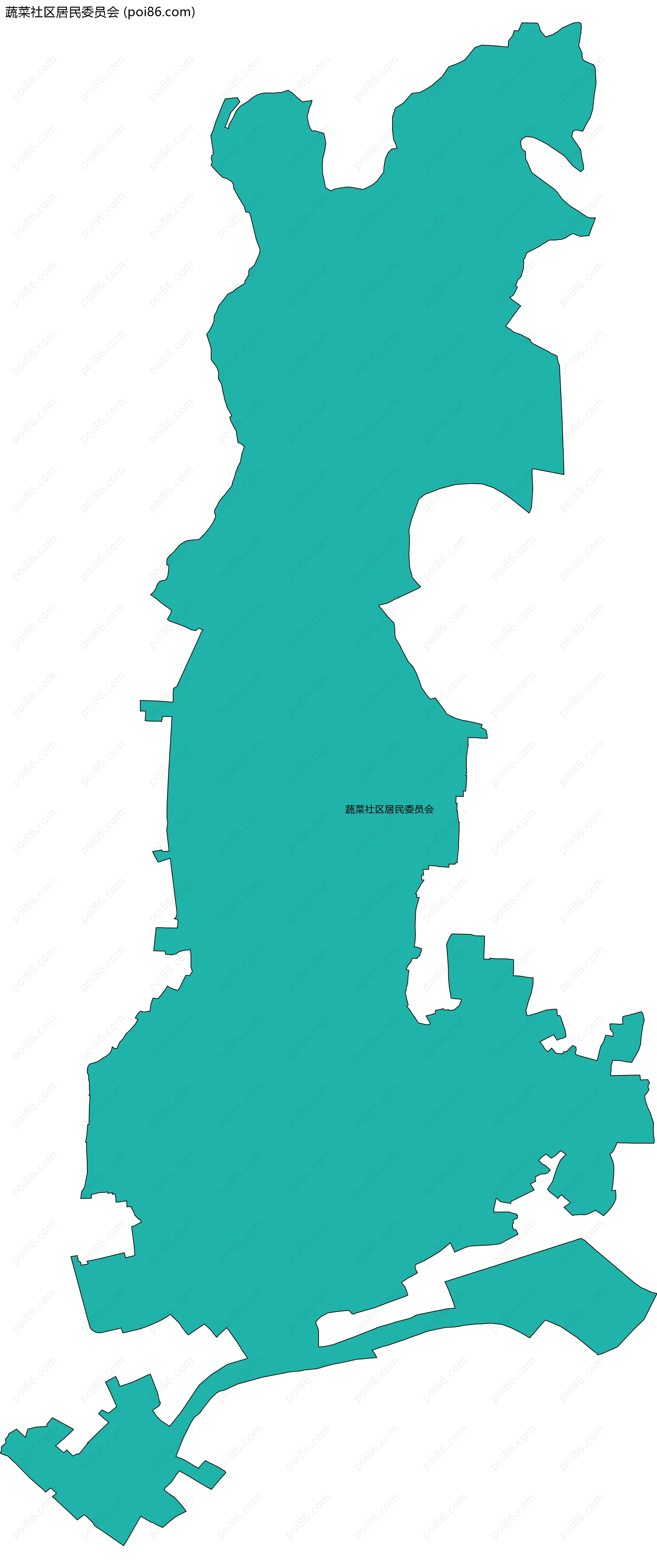 蔬菜社区居民委员会边界地图