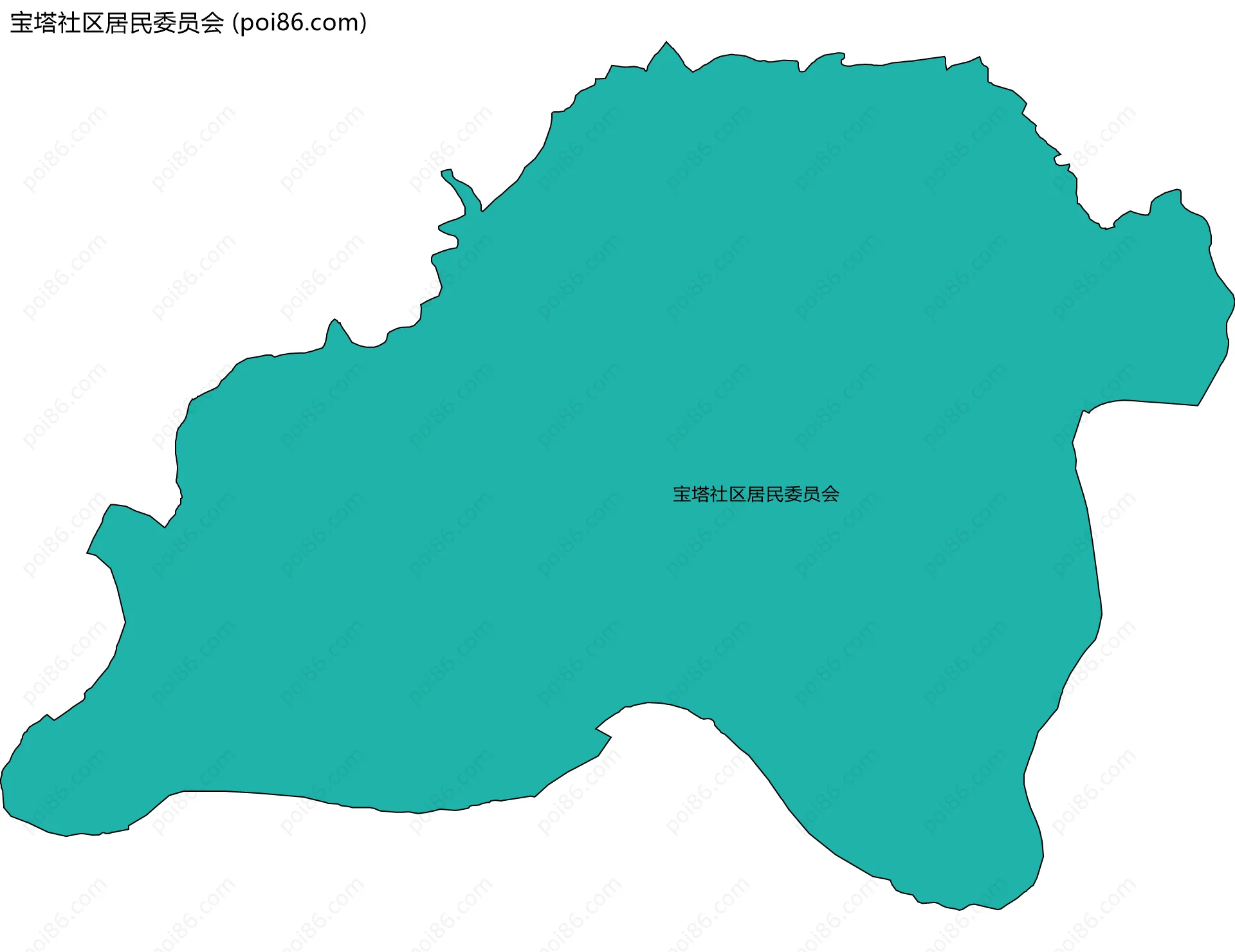 宝塔社区居民委员会边界地图