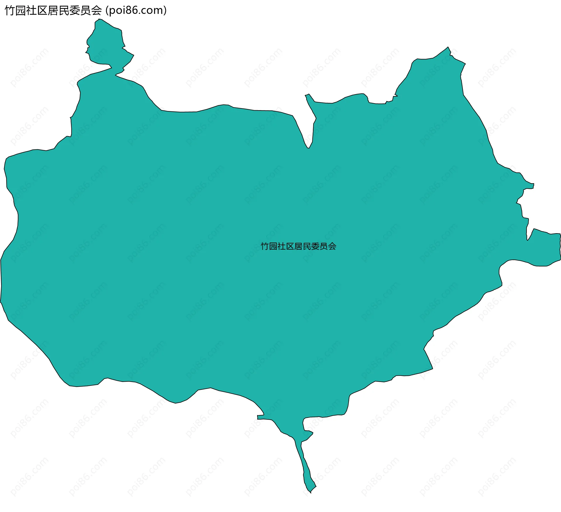 竹园社区居民委员会边界地图