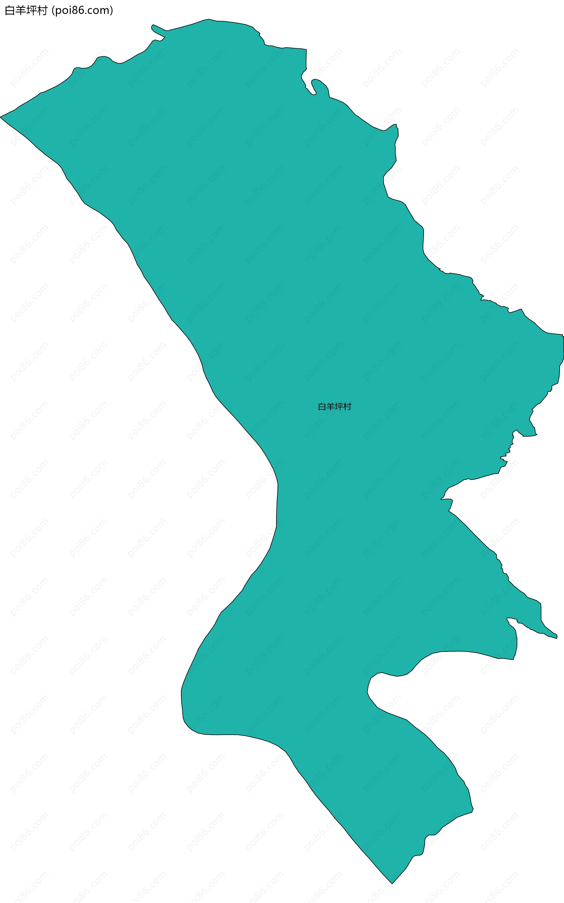 白羊坪村边界地图