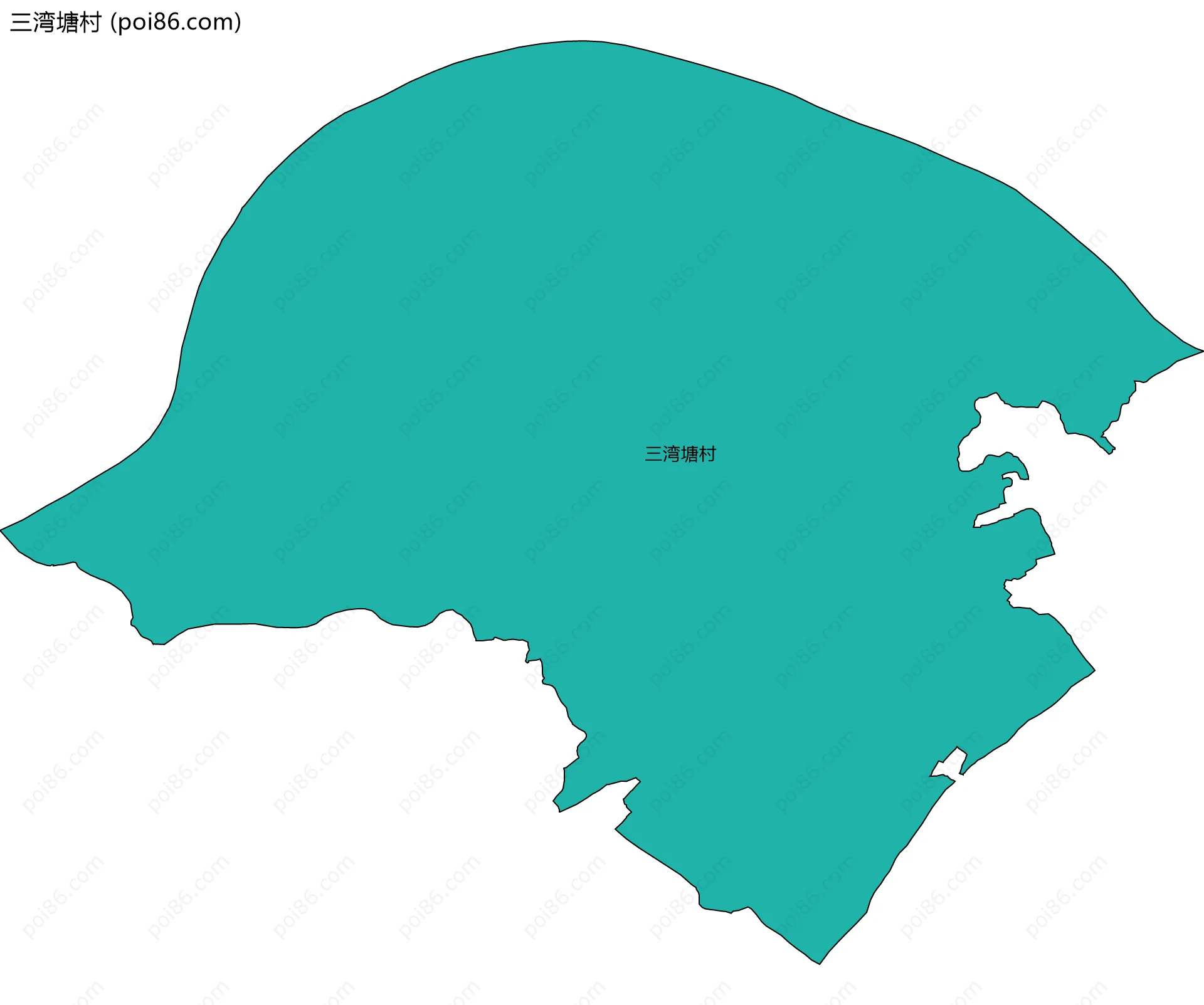 三湾塘村边界地图