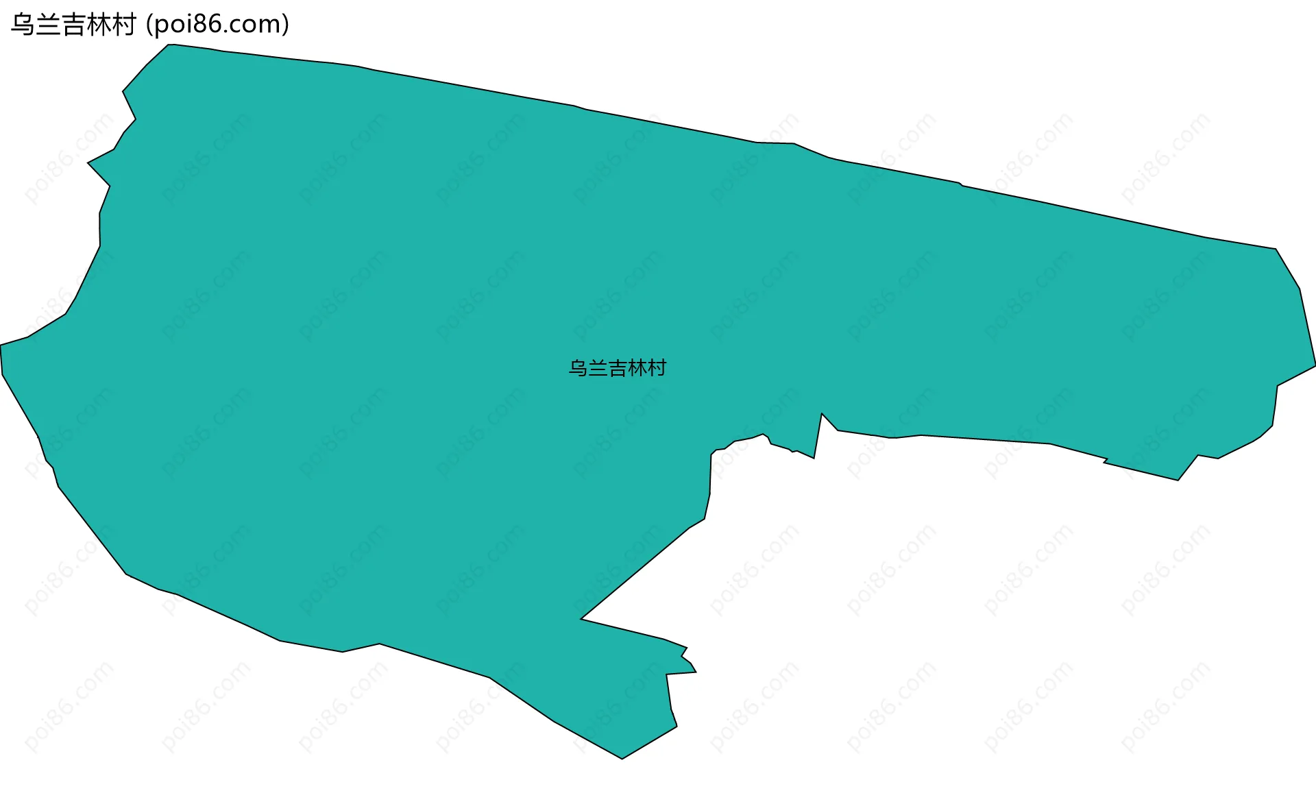 乌兰吉林村边界地图