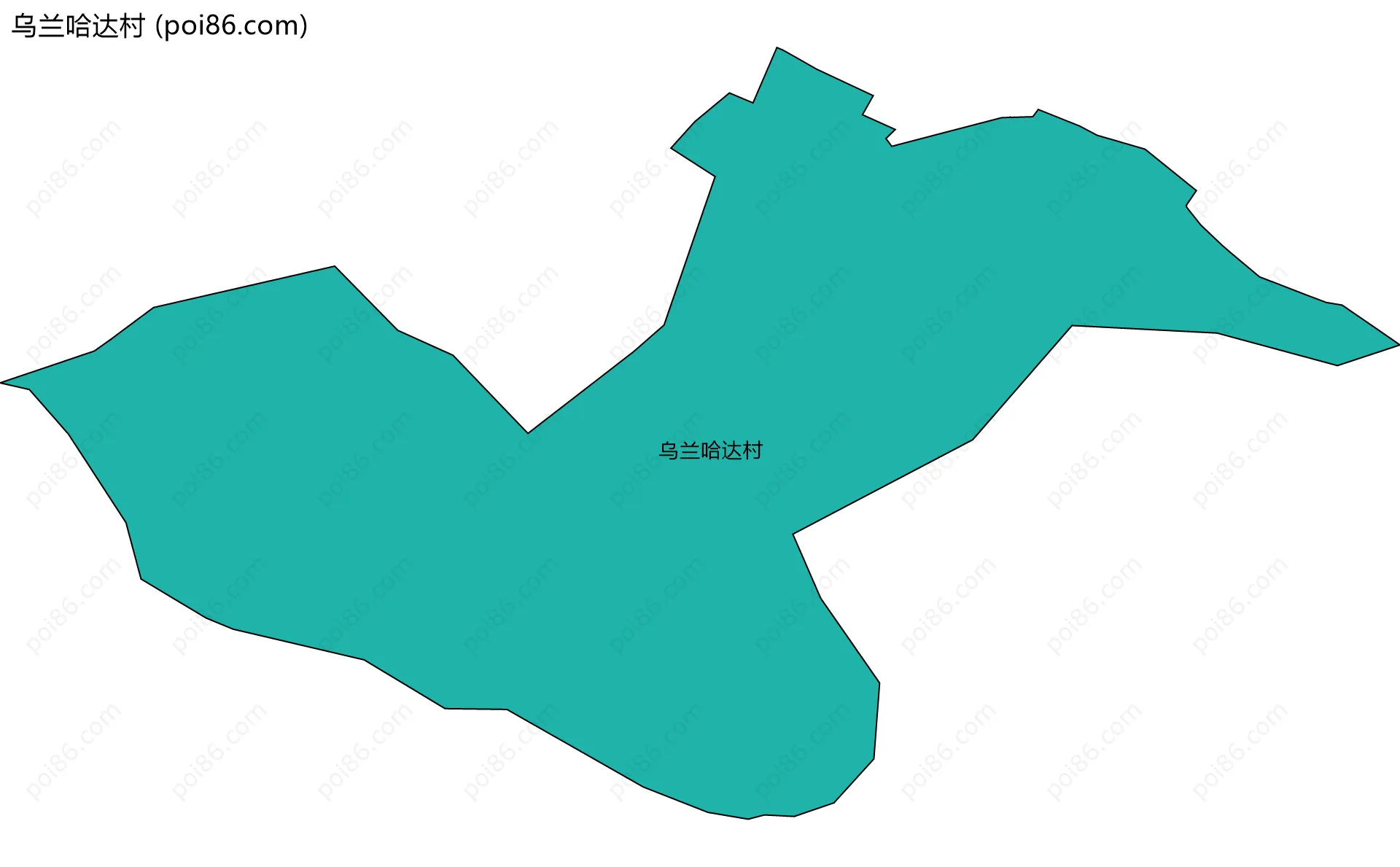 乌兰哈达村边界地图