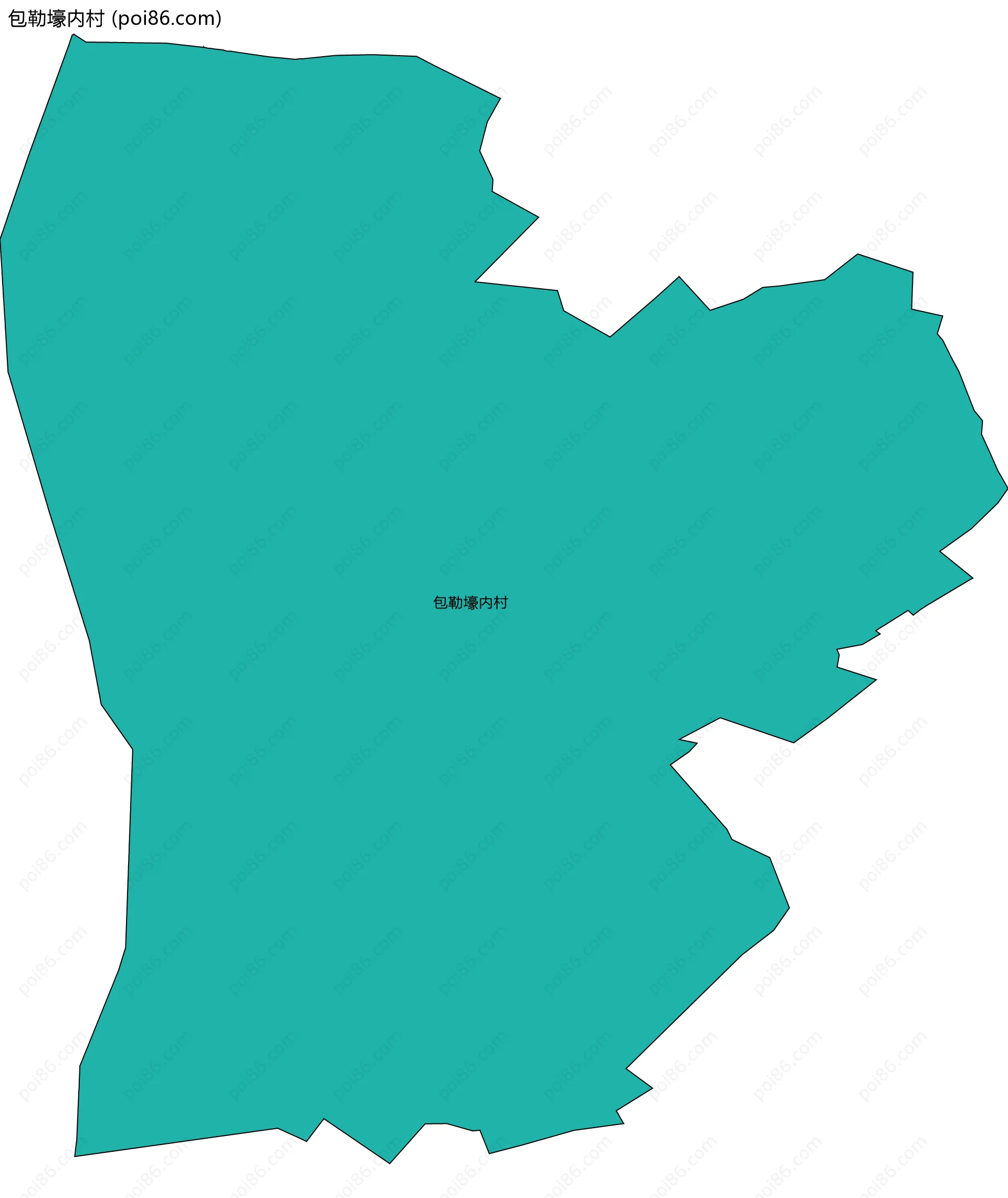 包勒壕内村边界地图