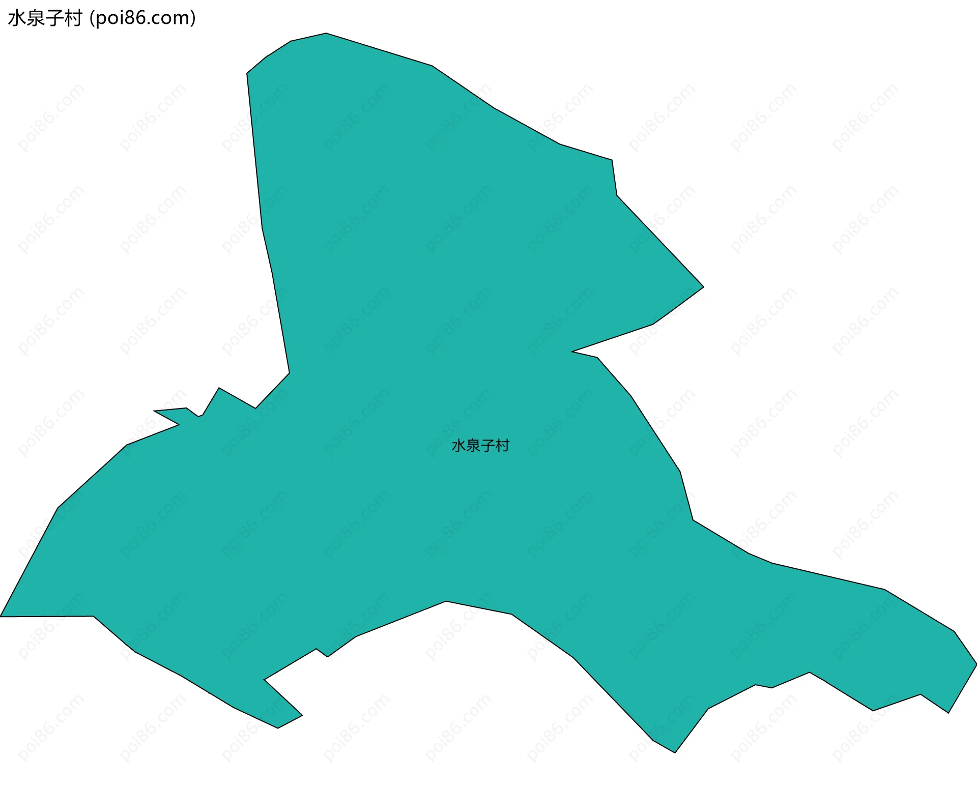 水泉子村边界地图