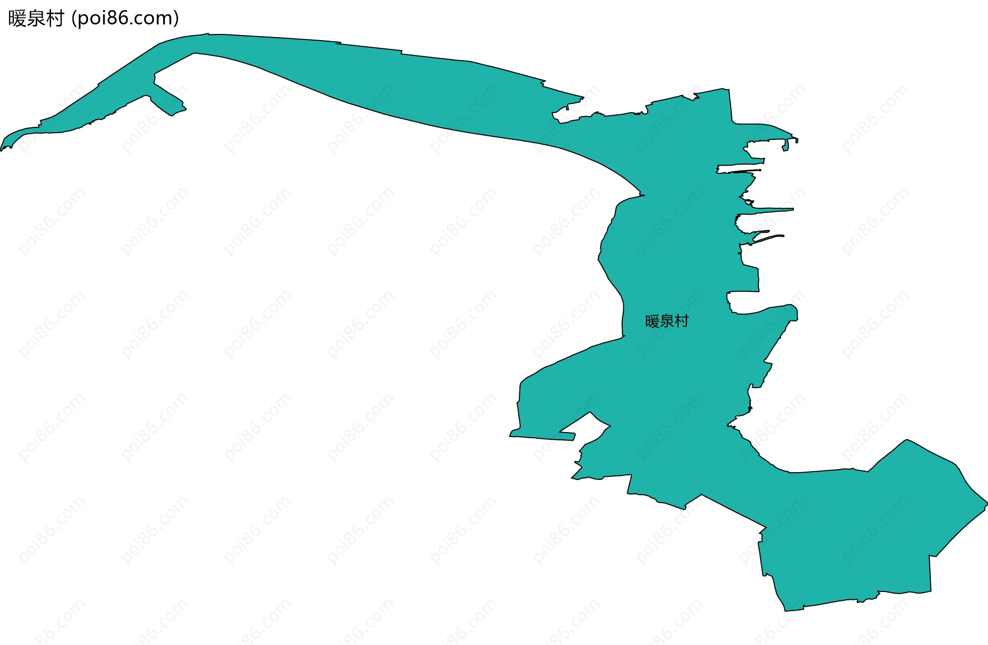 暖泉村边界地图