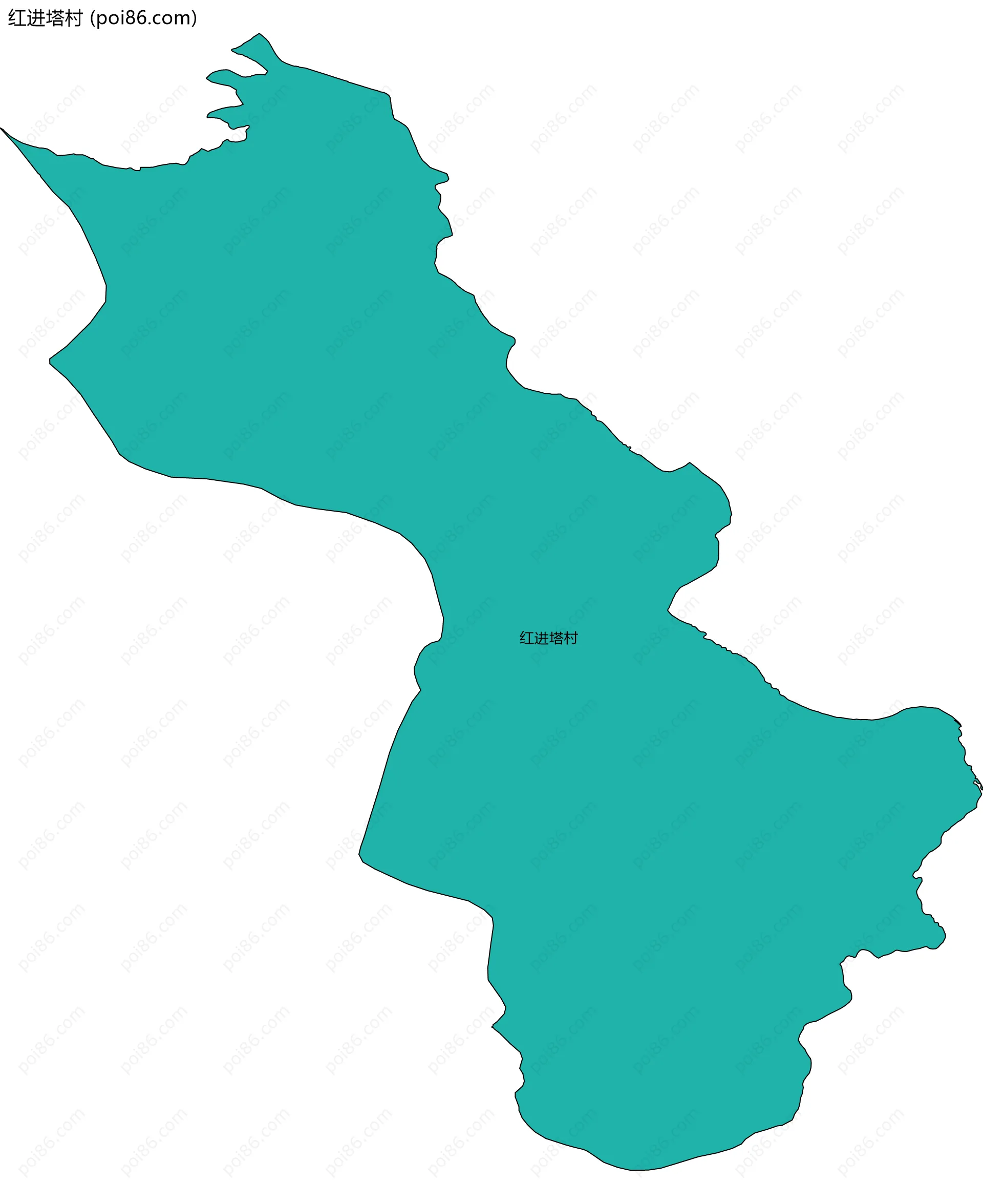 红进塔村边界地图