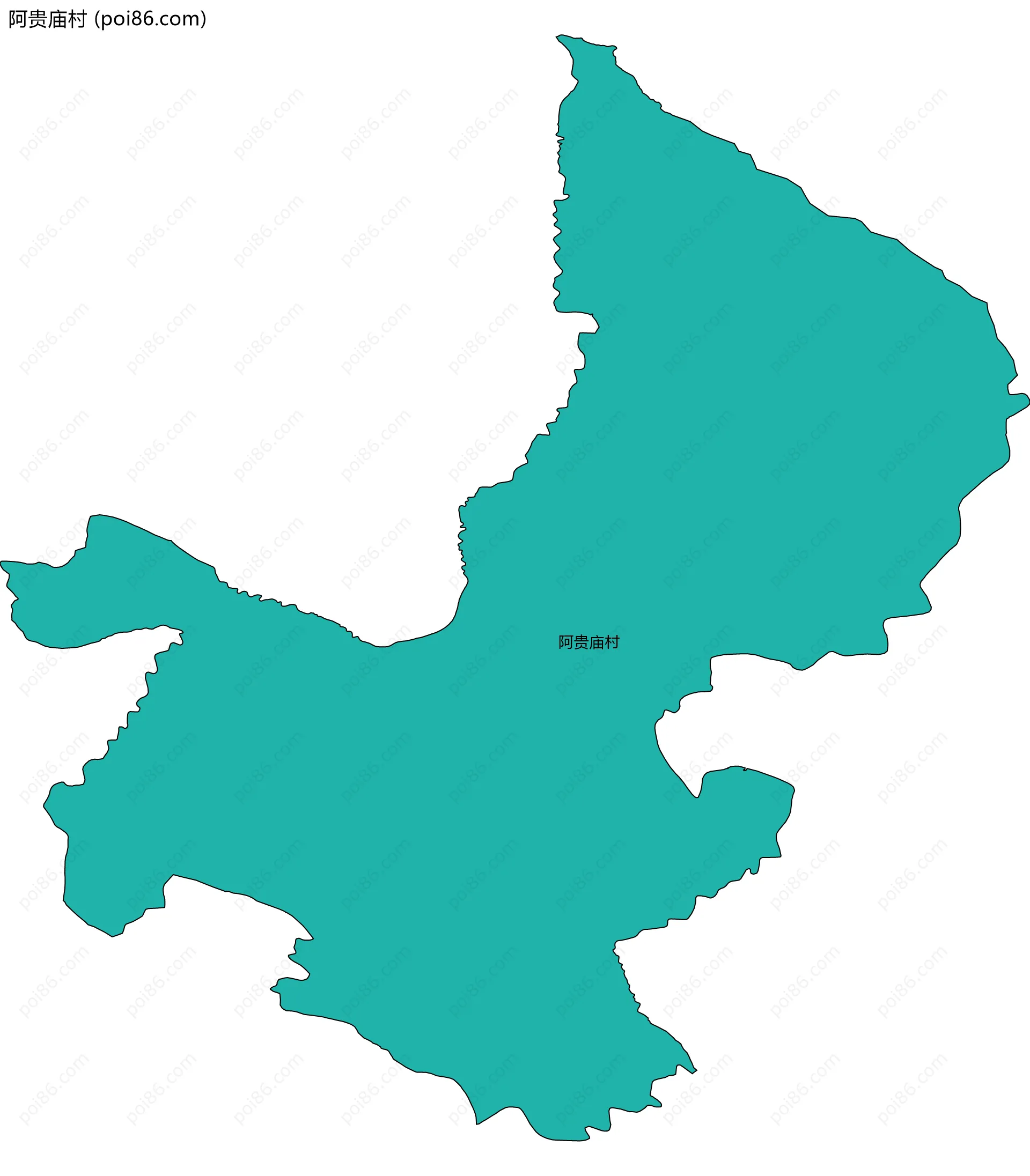 阿贵庙村边界地图