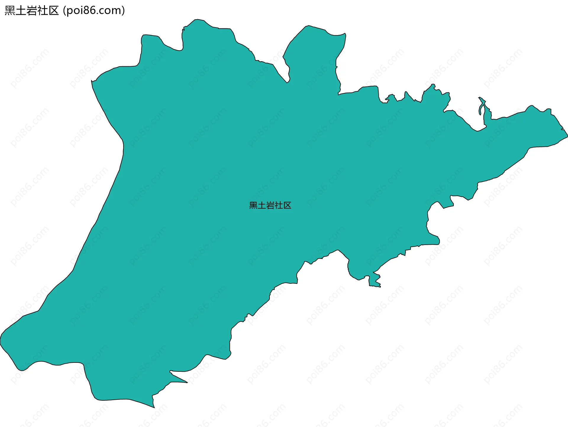 黑土岩社区边界地图