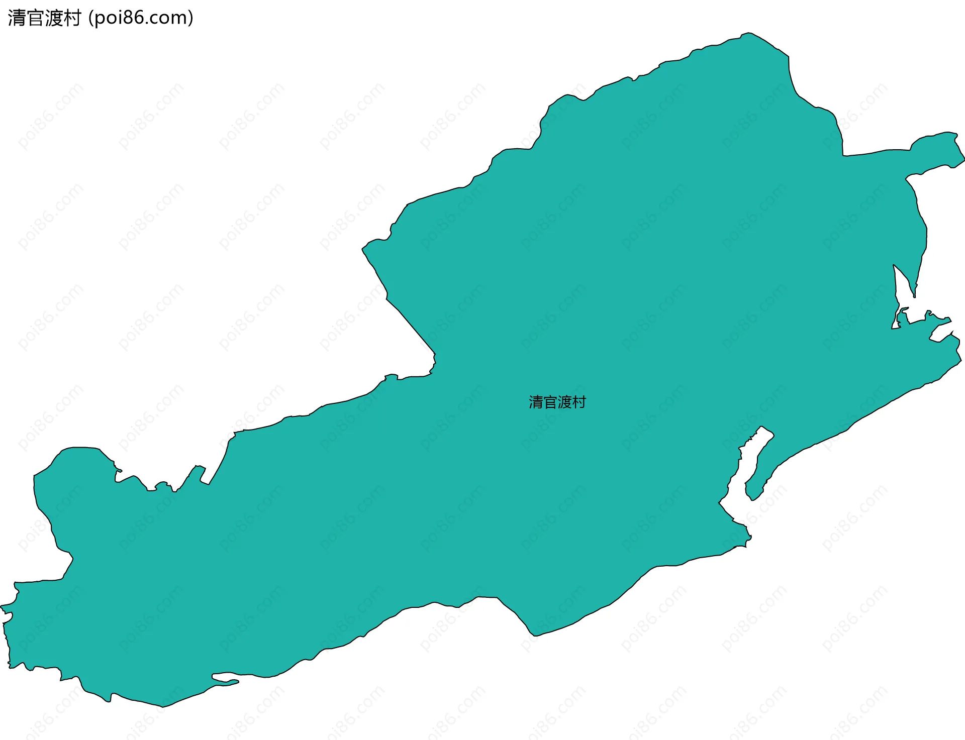 清官渡村边界地图