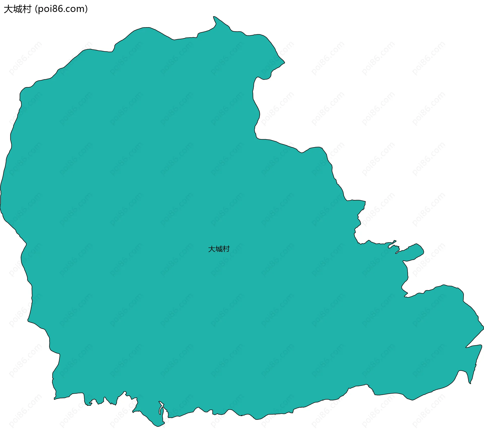 大城村边界地图