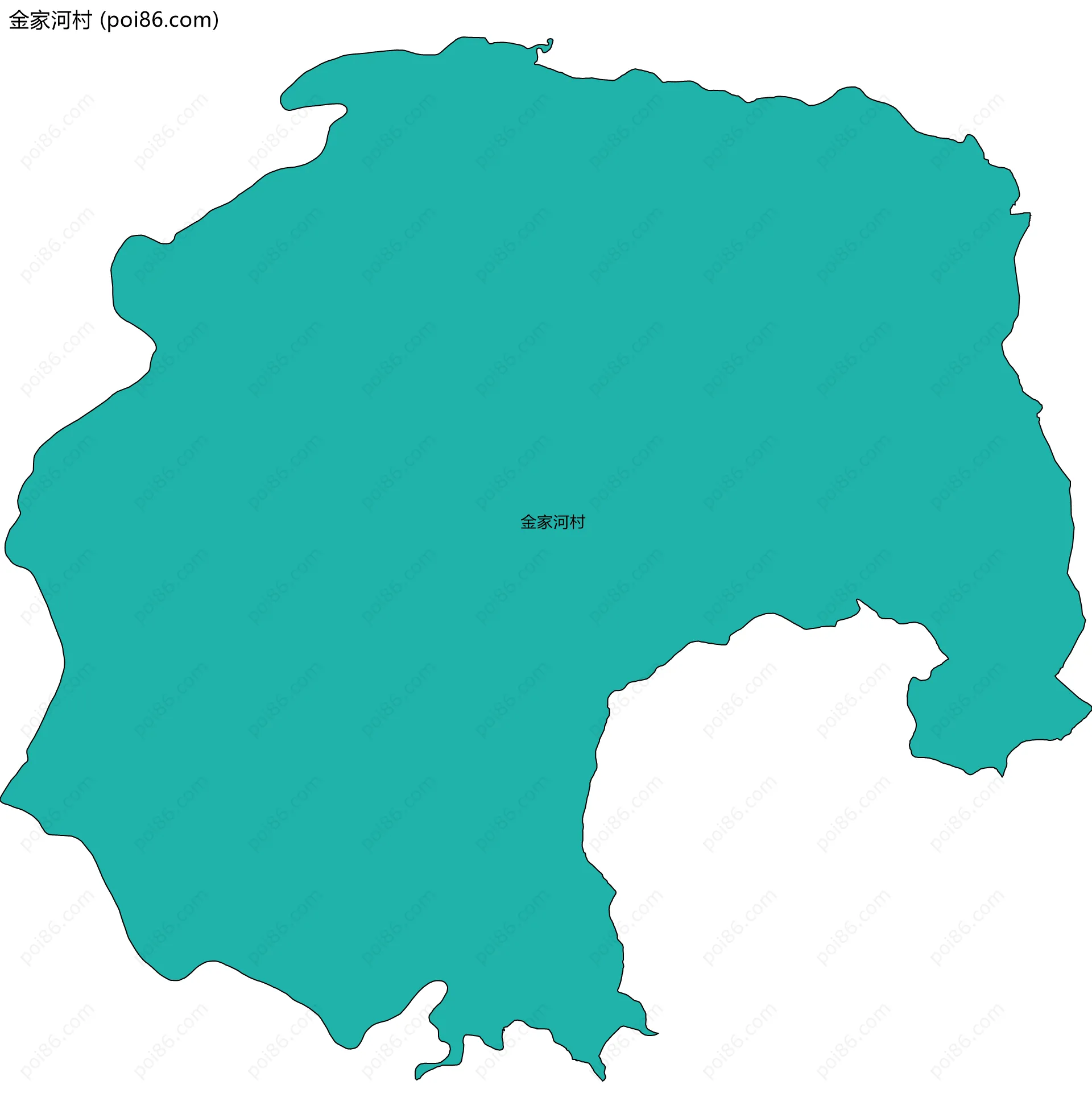 金家河村边界地图