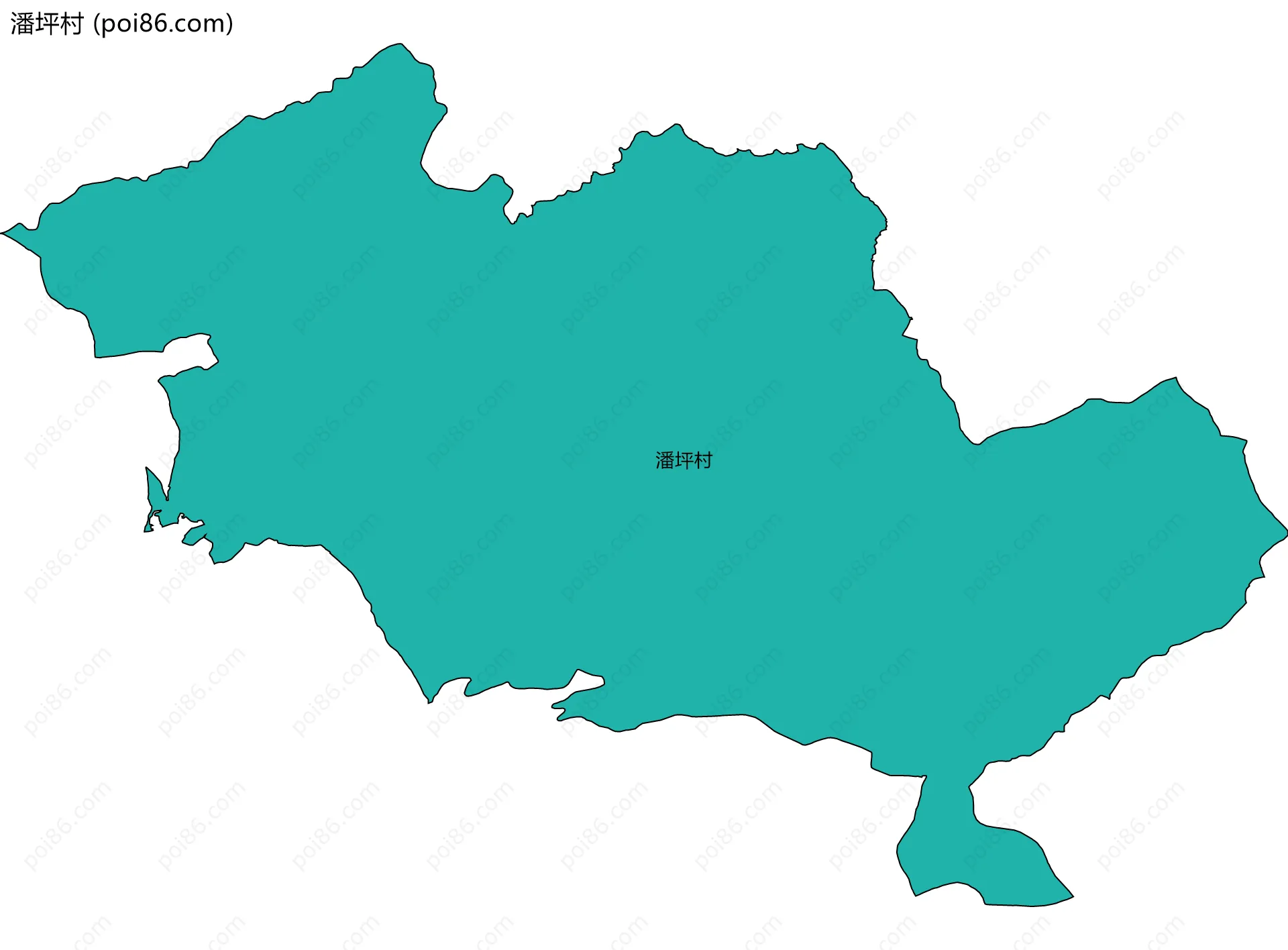 潘坪村边界地图