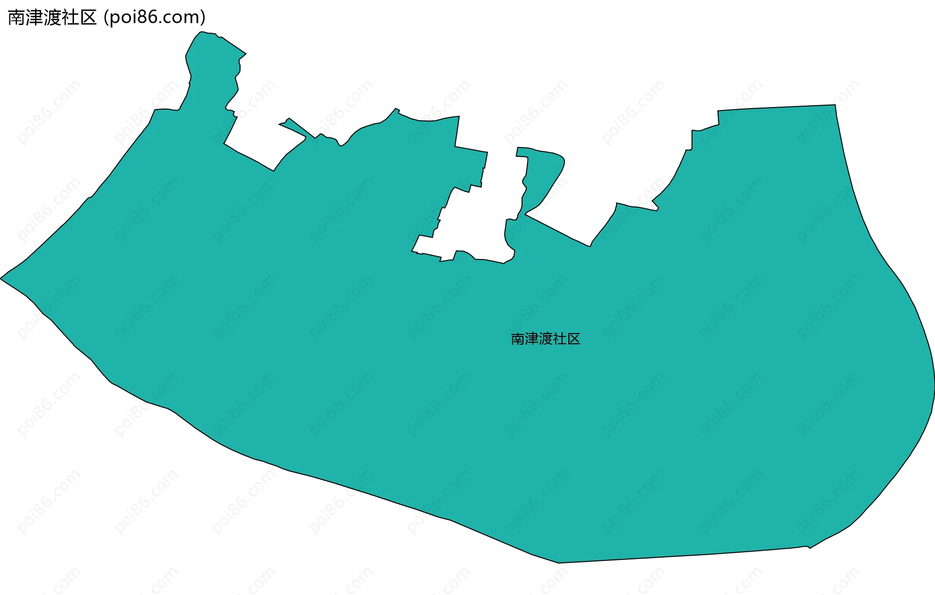 南津渡社区边界地图