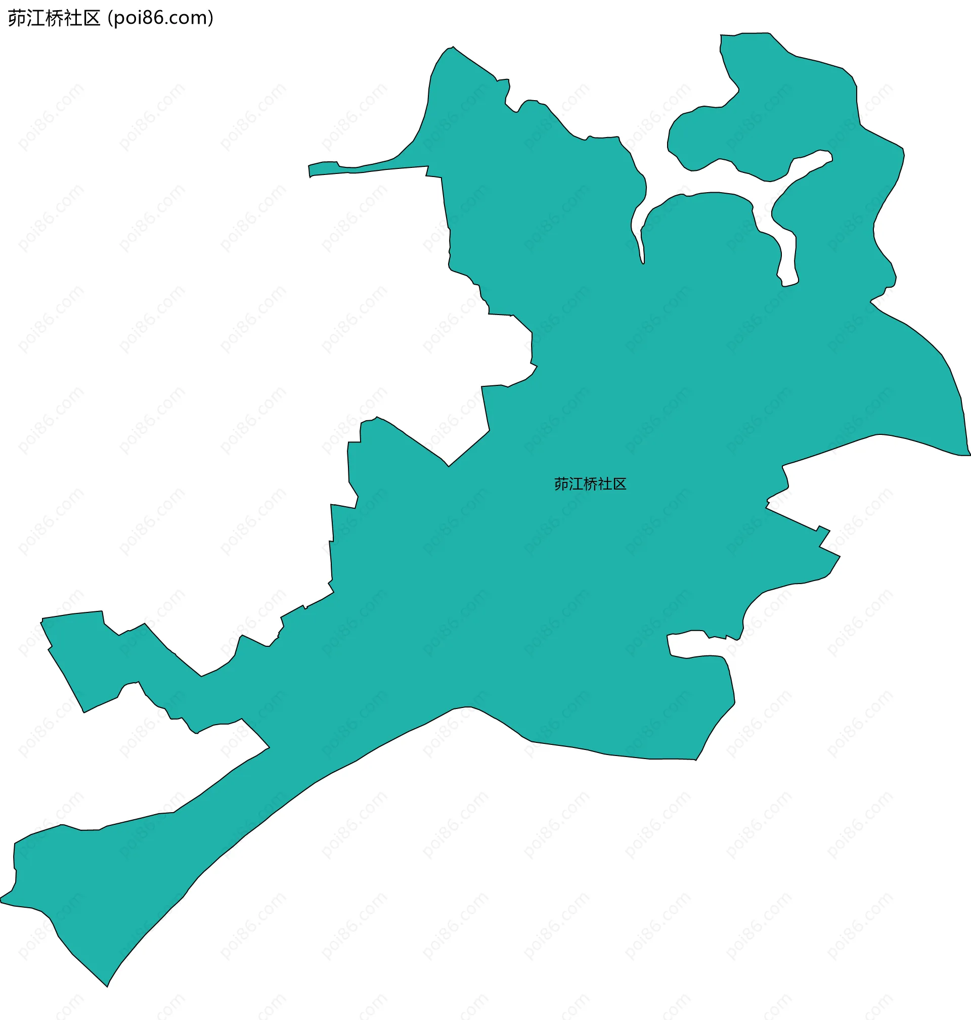 茆江桥社区边界地图