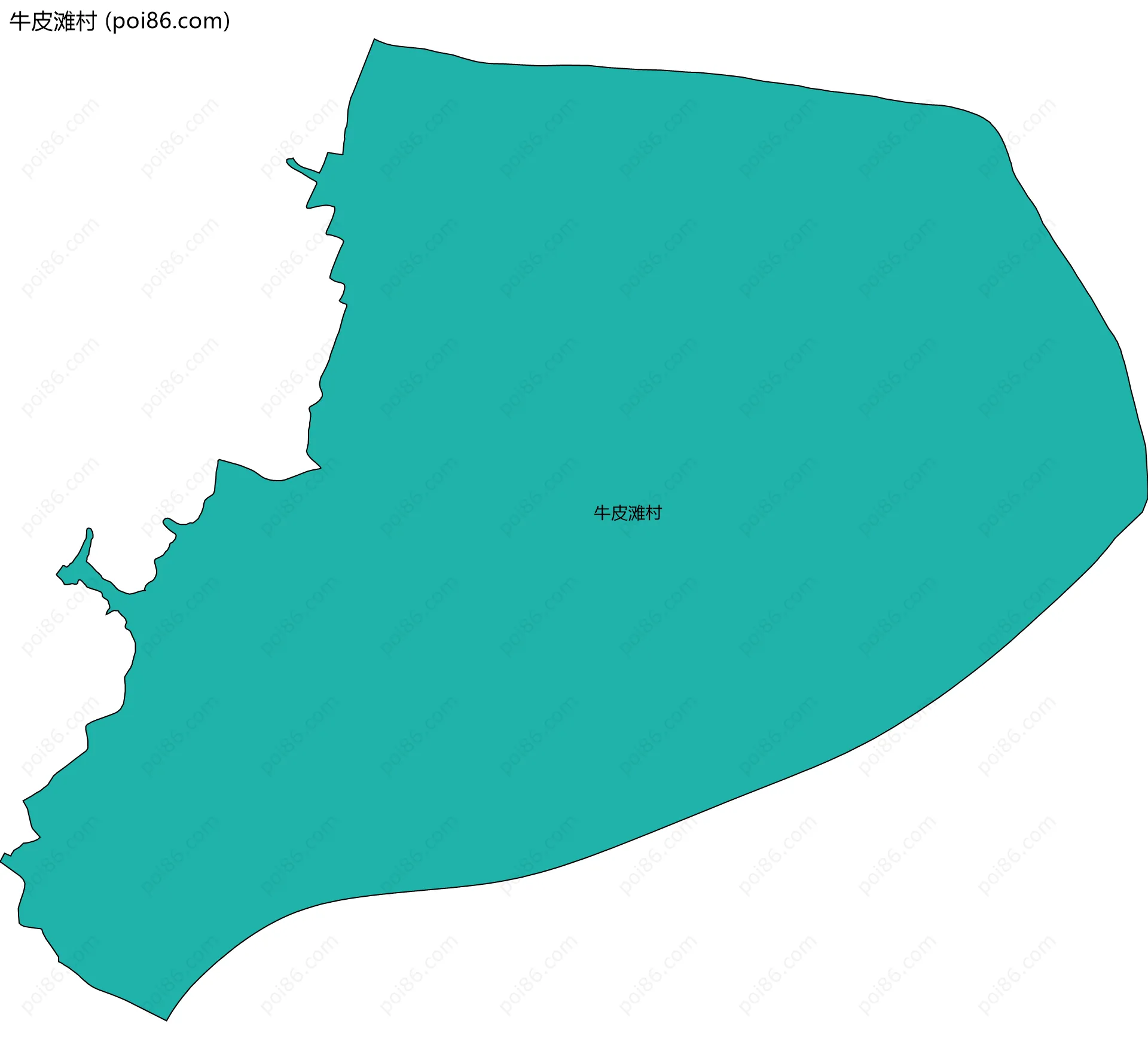 牛皮滩村边界地图