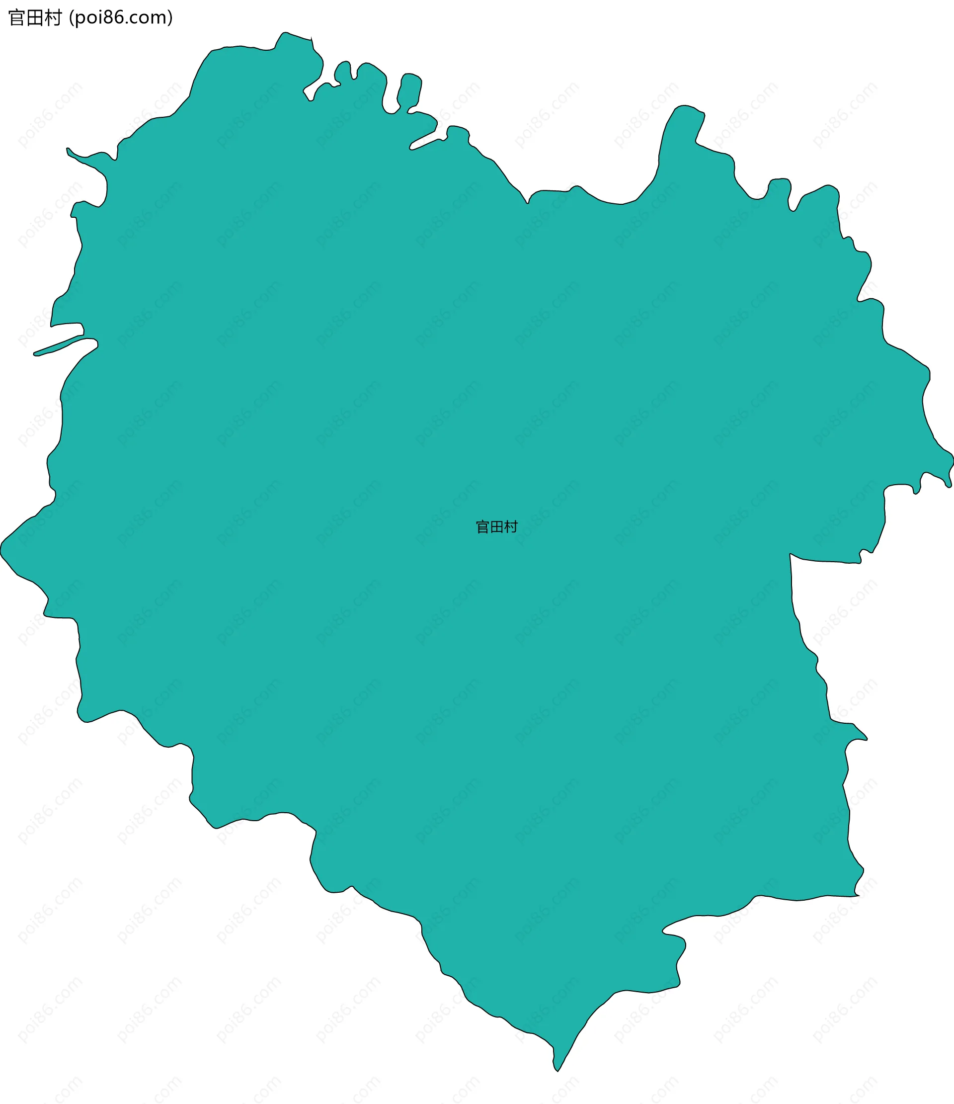 官田村边界地图