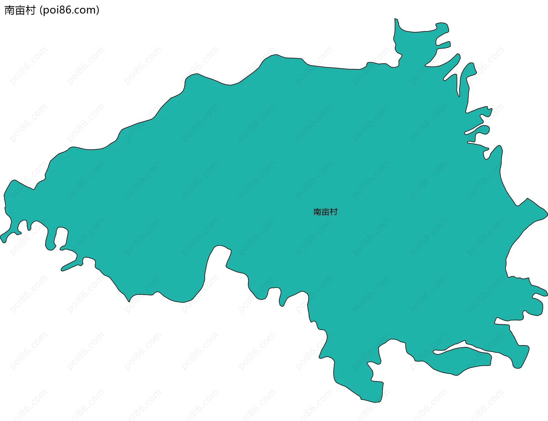 南亩村边界地图