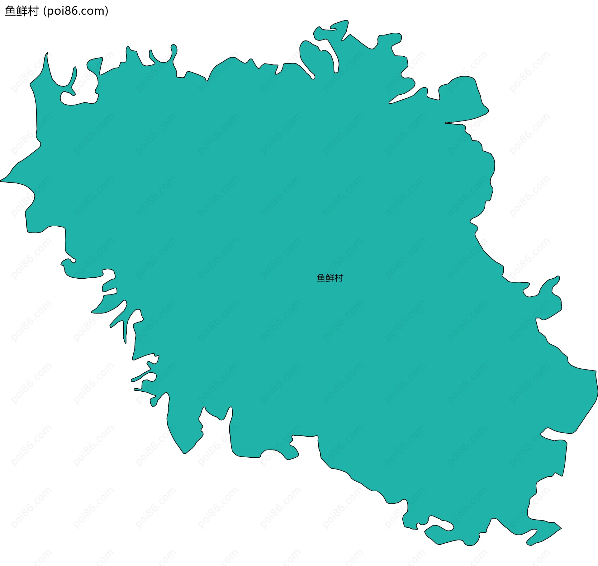 鱼鲜村边界地图