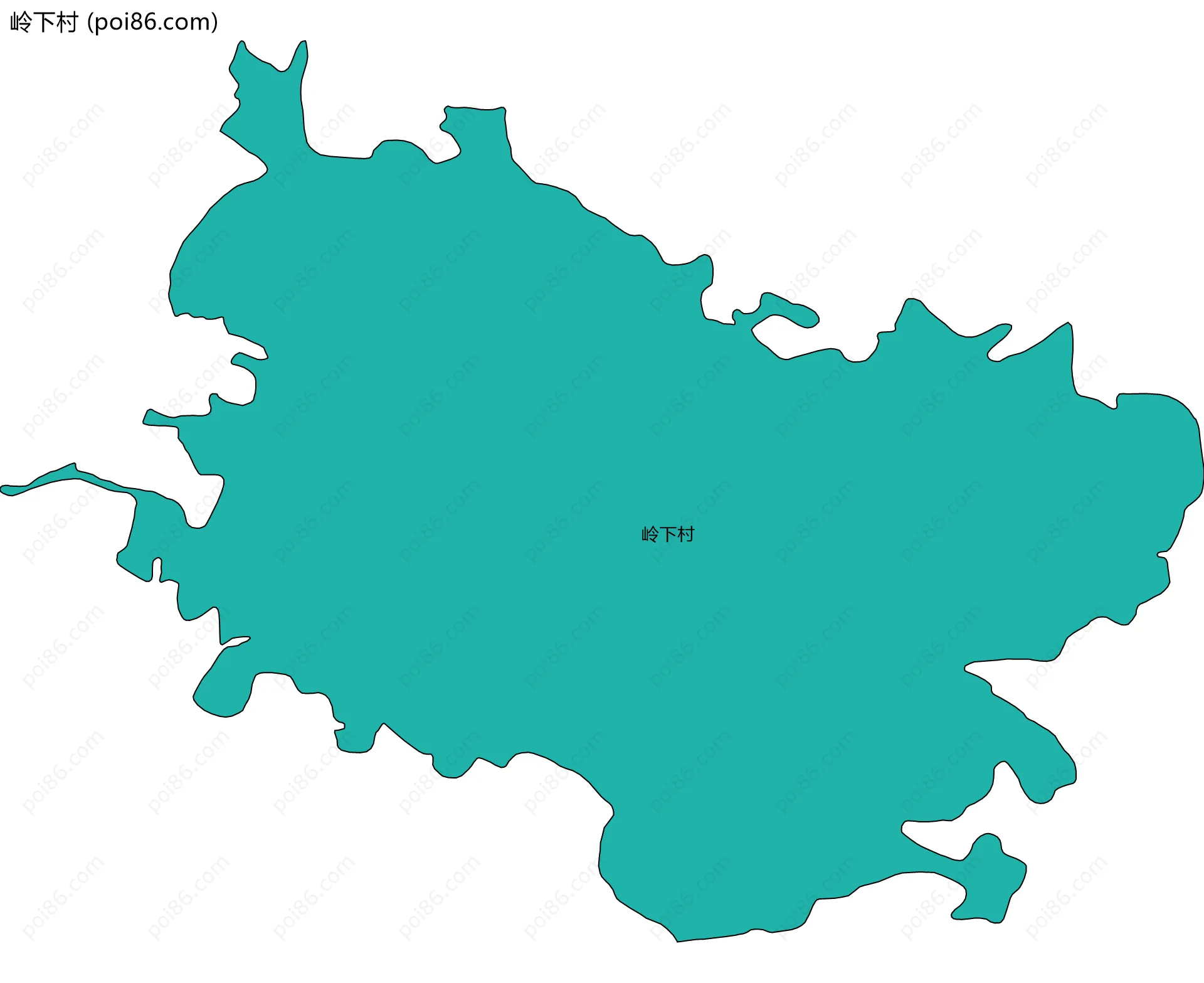 岭下村边界地图