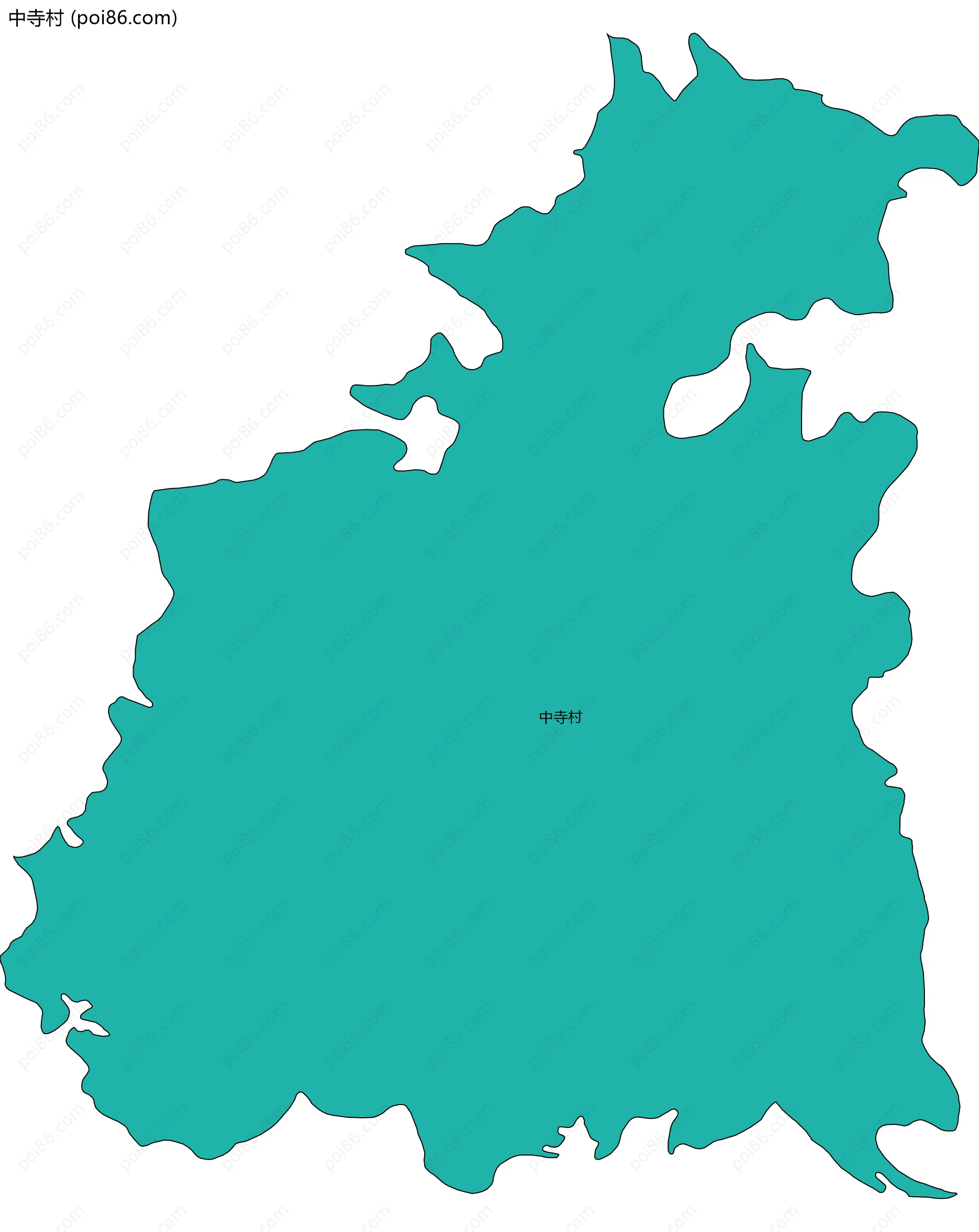 中寺村边界地图