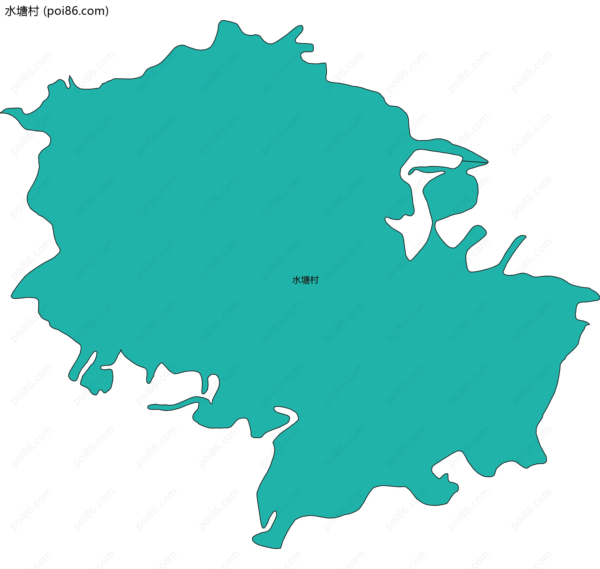 水塘村边界地图