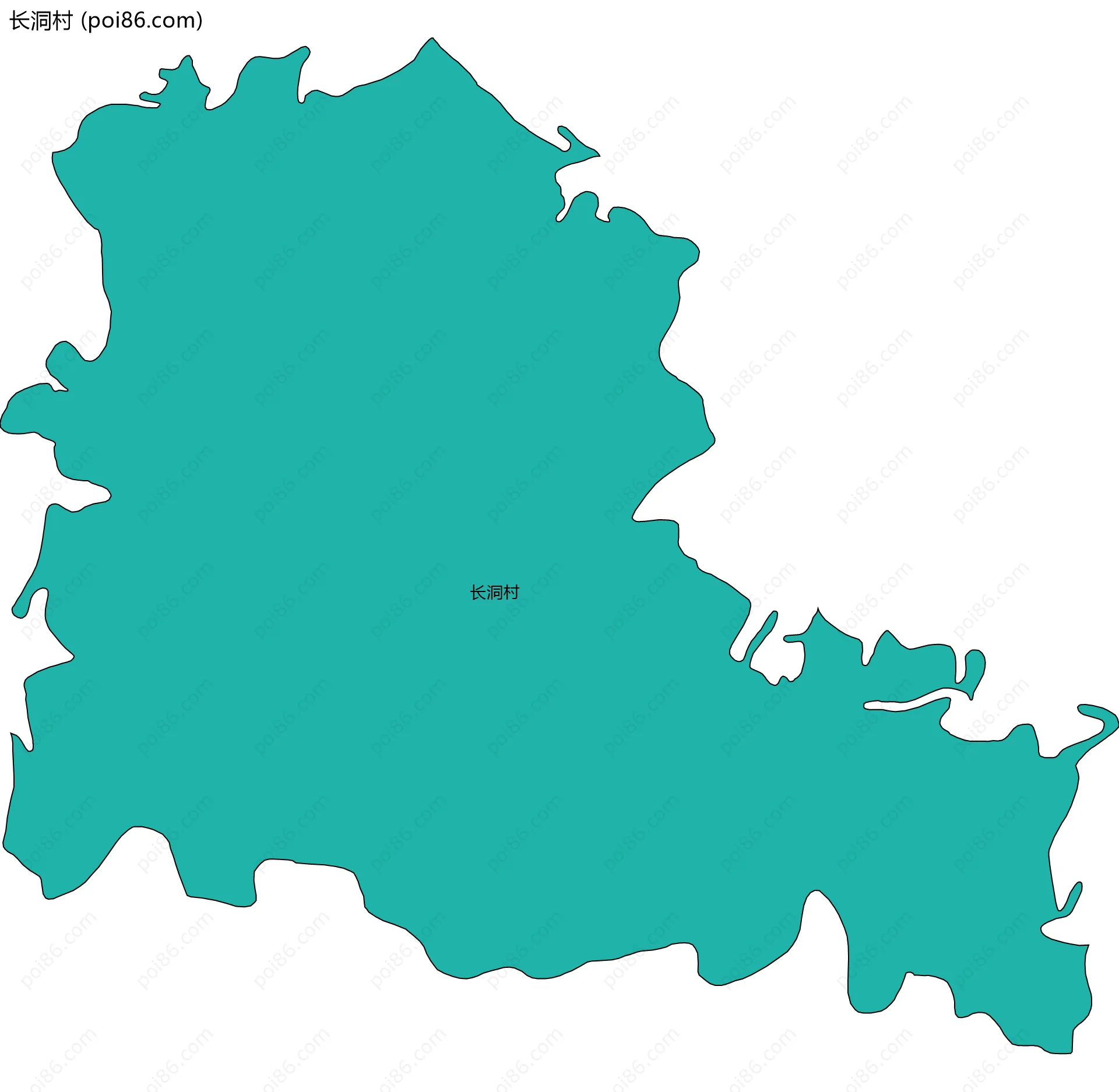 长洞村边界地图