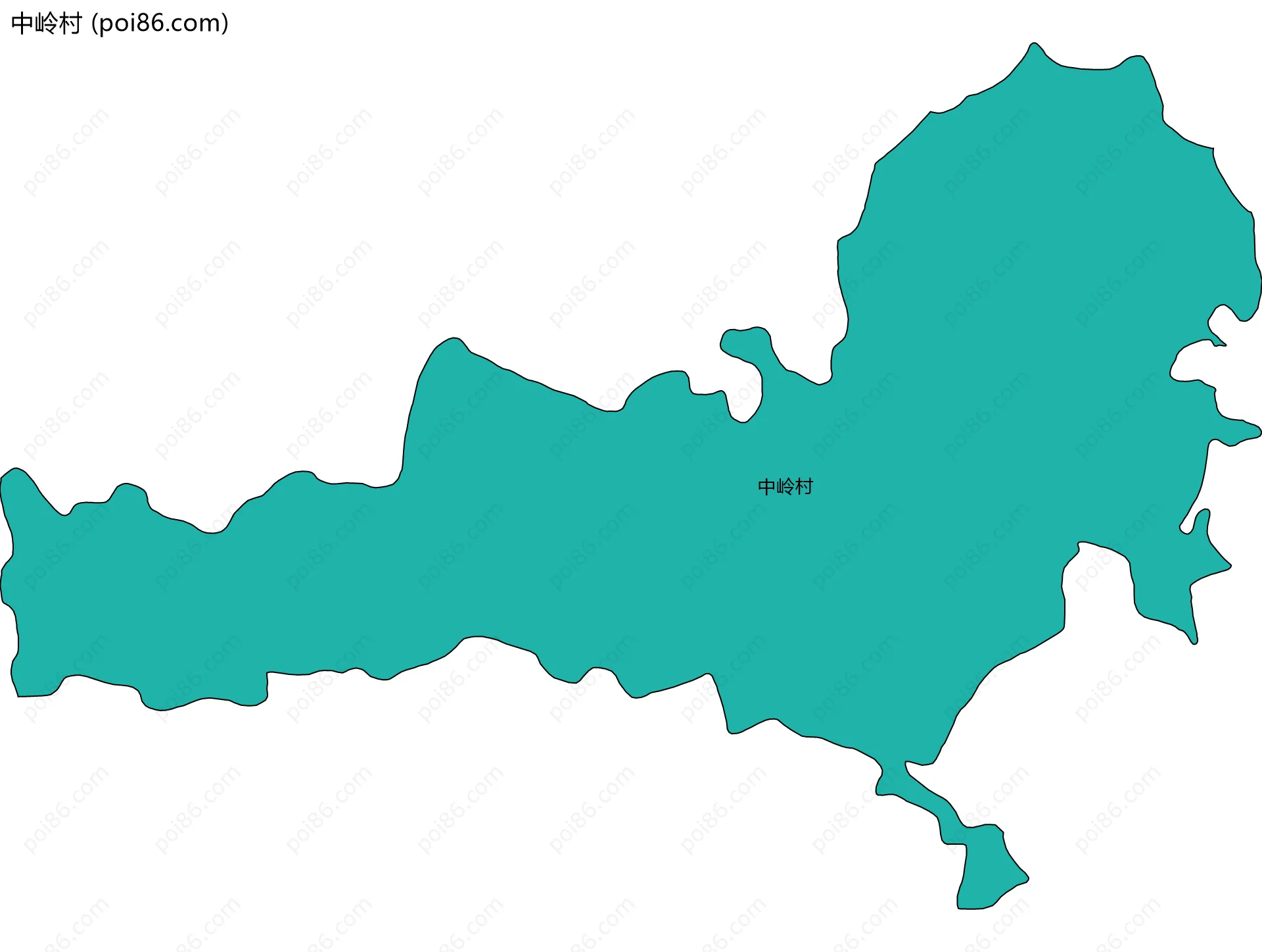 中岭村边界地图