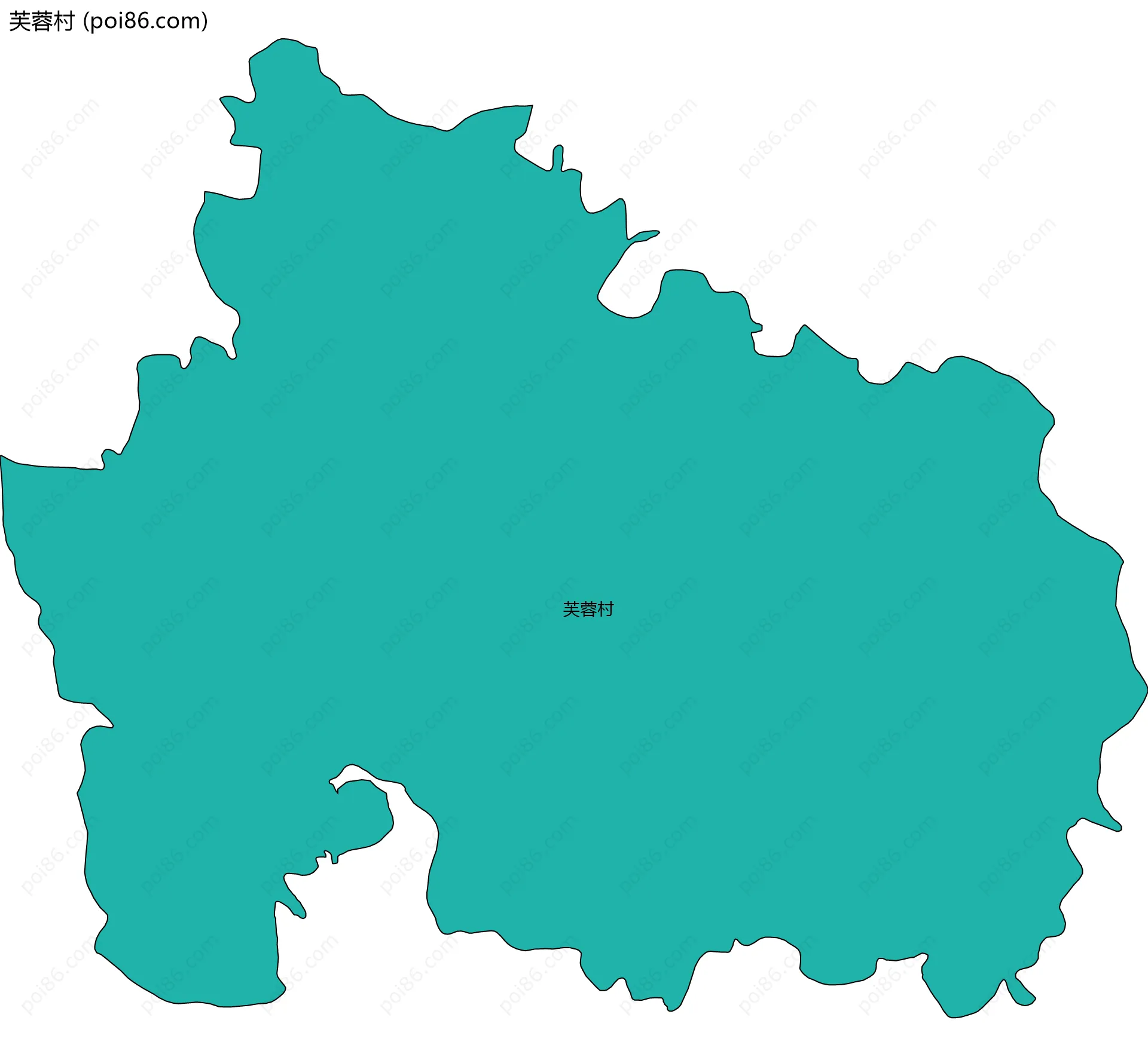 芙蓉村边界地图