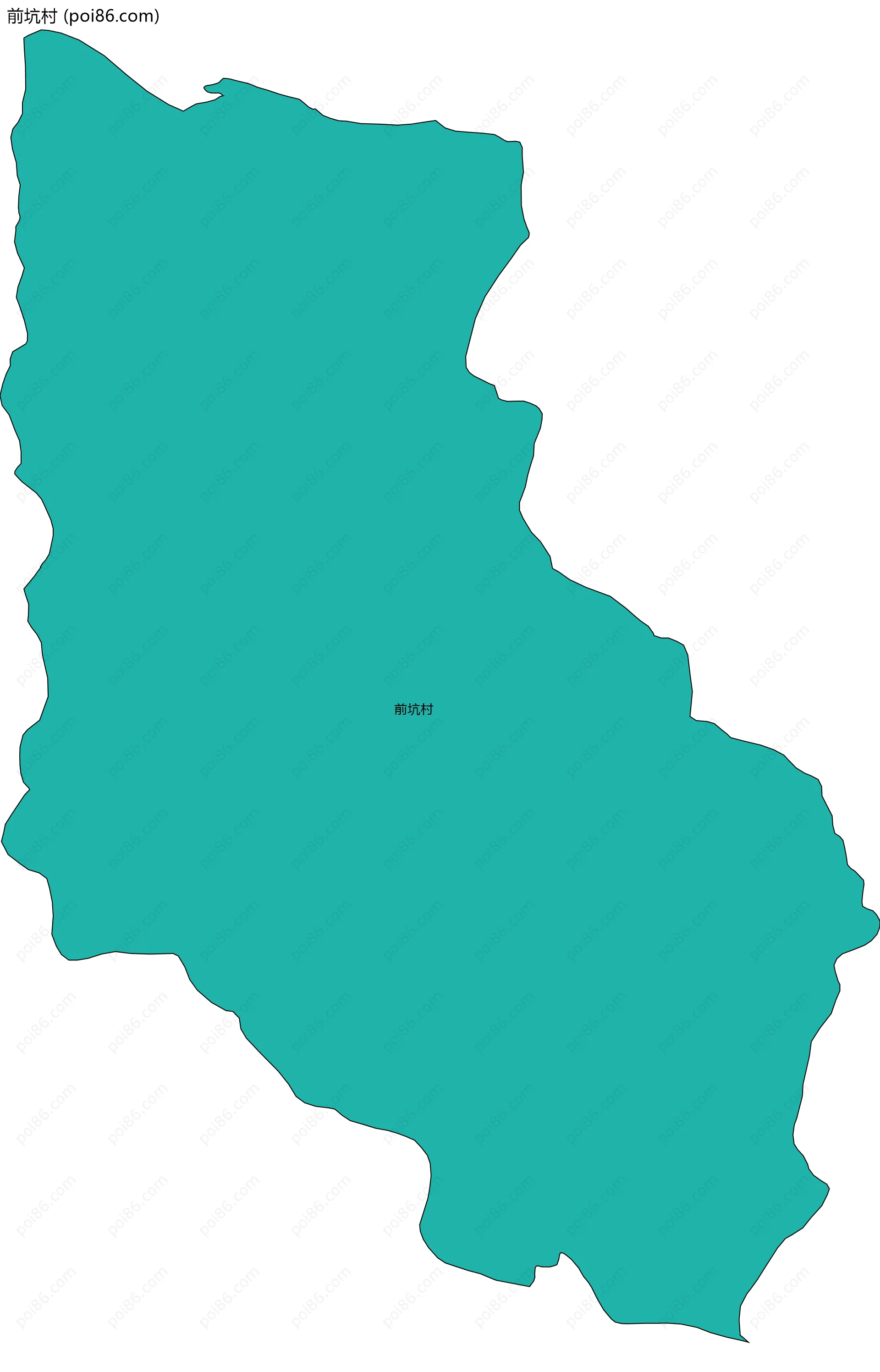 前坑村边界地图