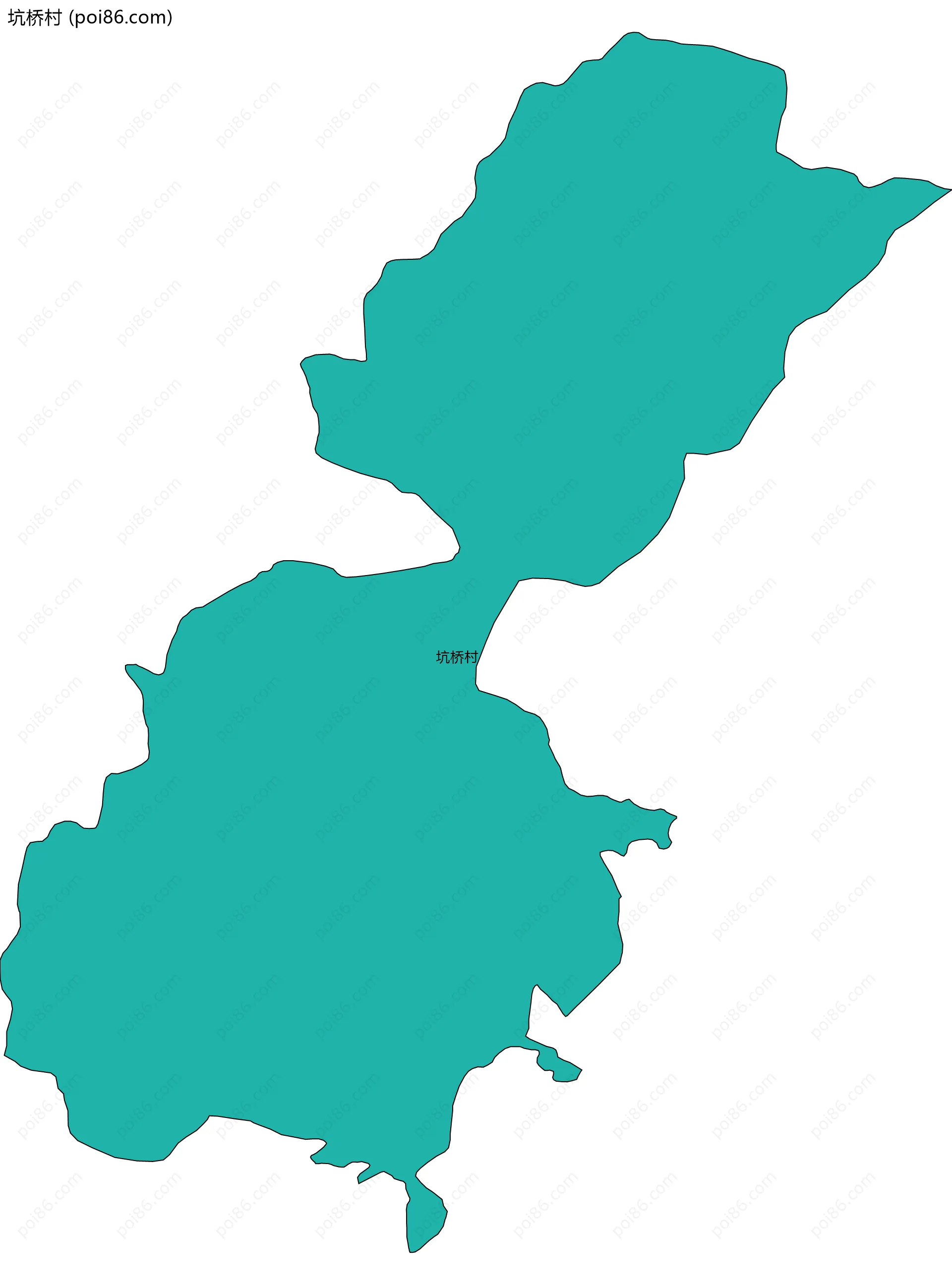 坑桥村边界地图