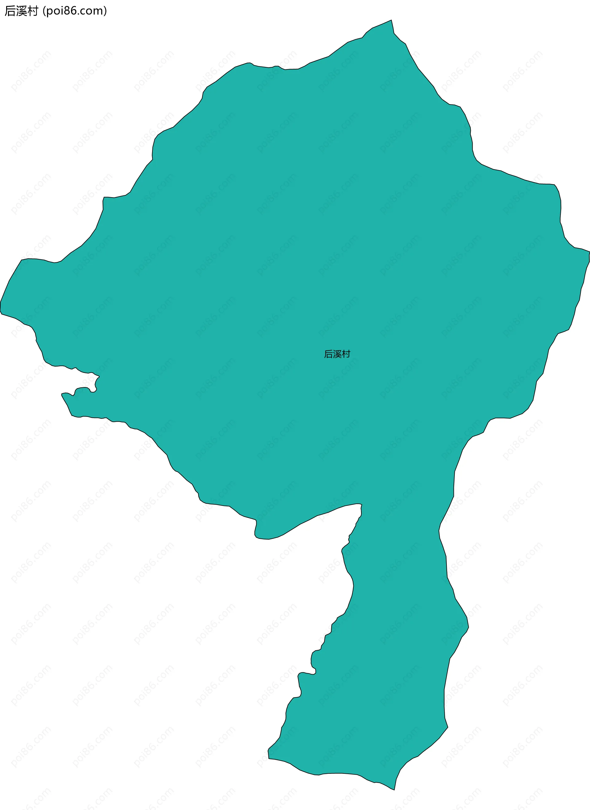 后溪村边界地图