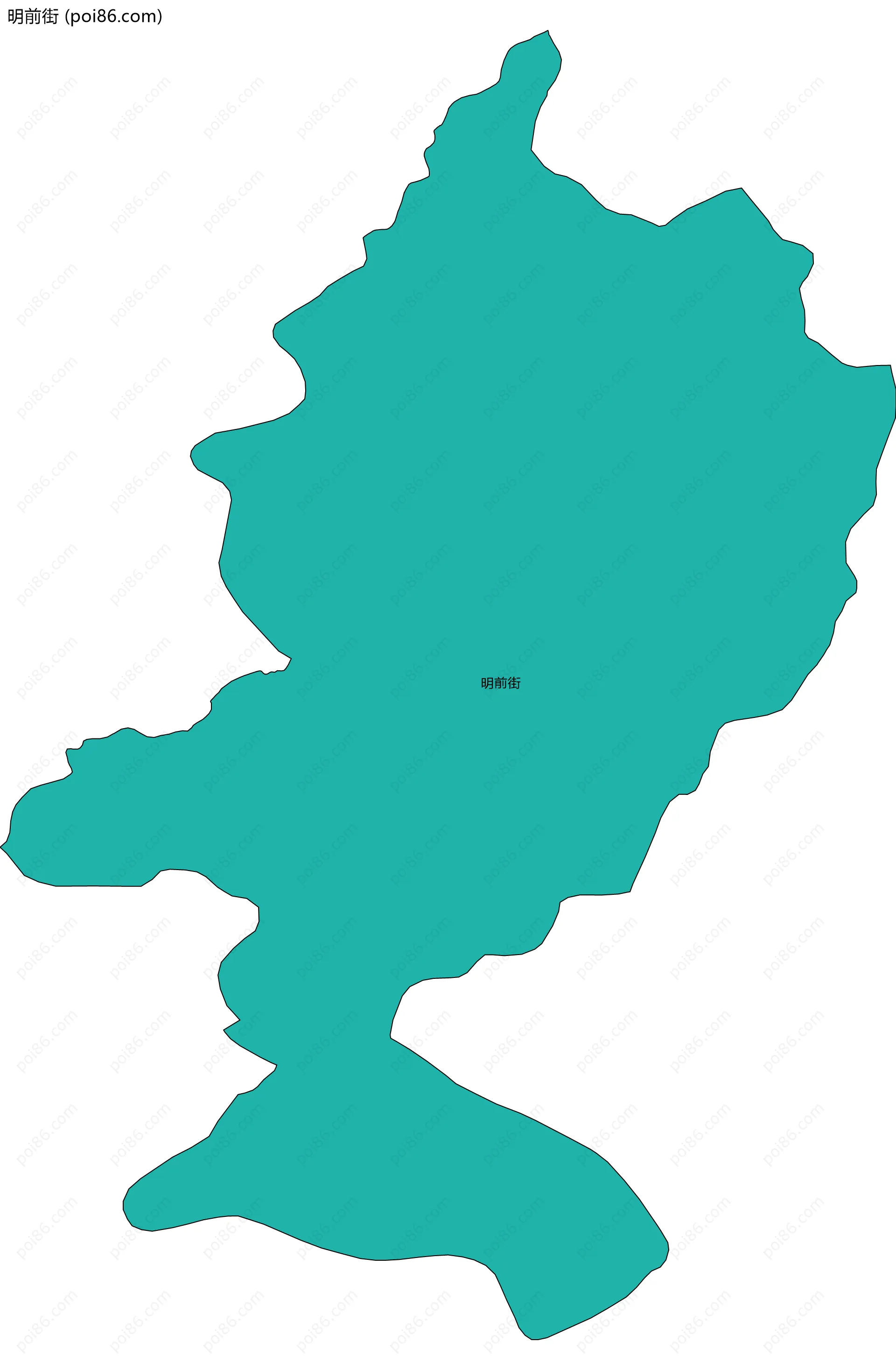 明前街边界地图