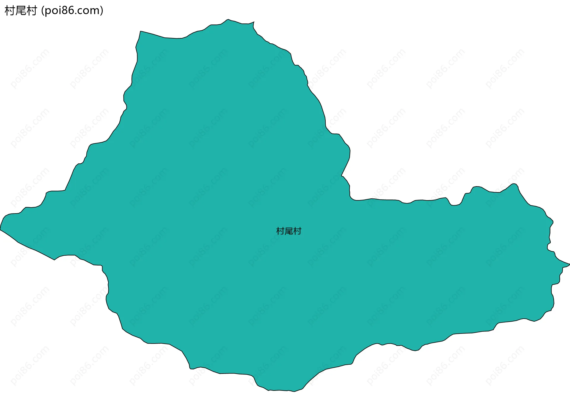 村尾村边界地图