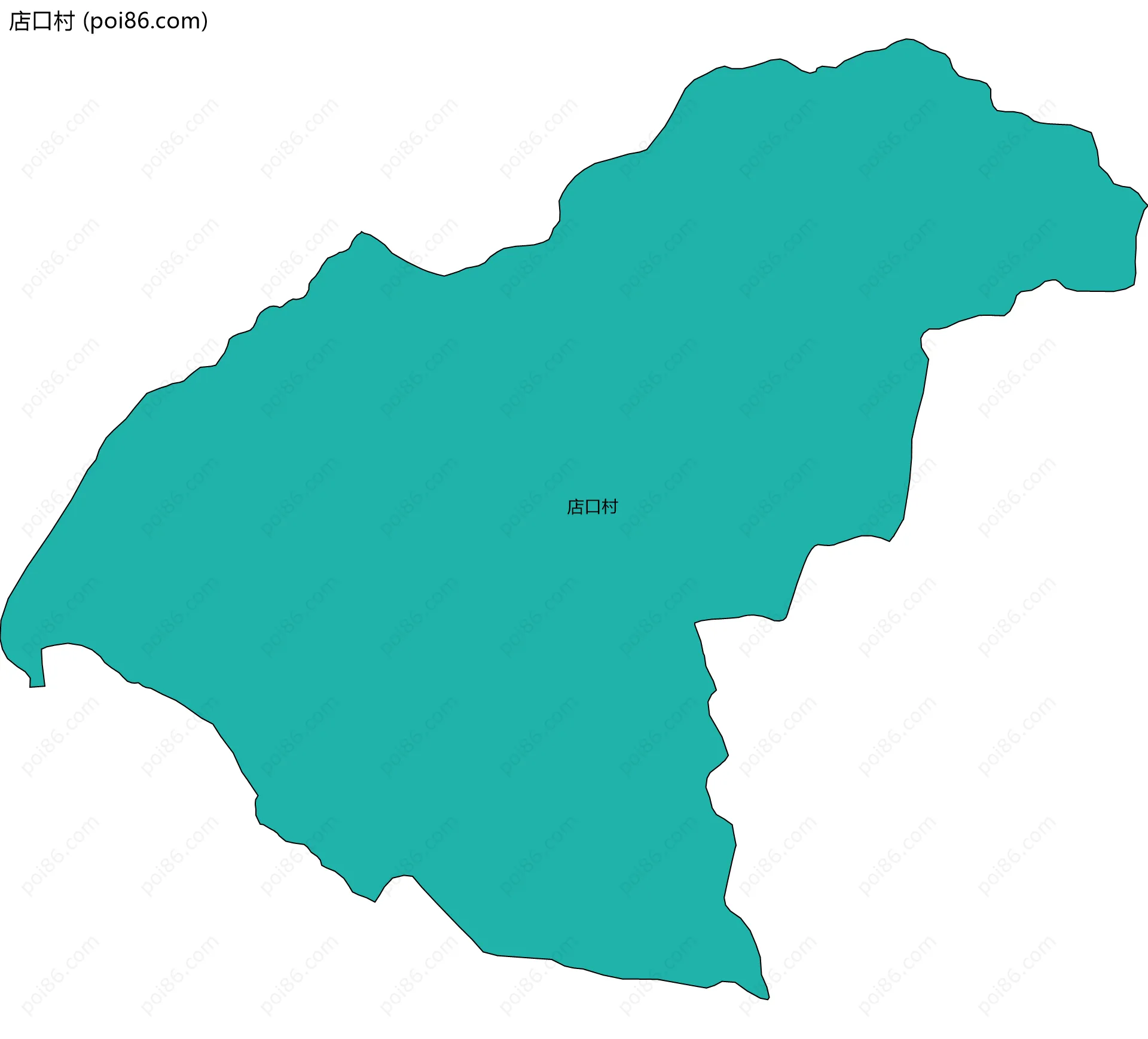 店口村边界地图