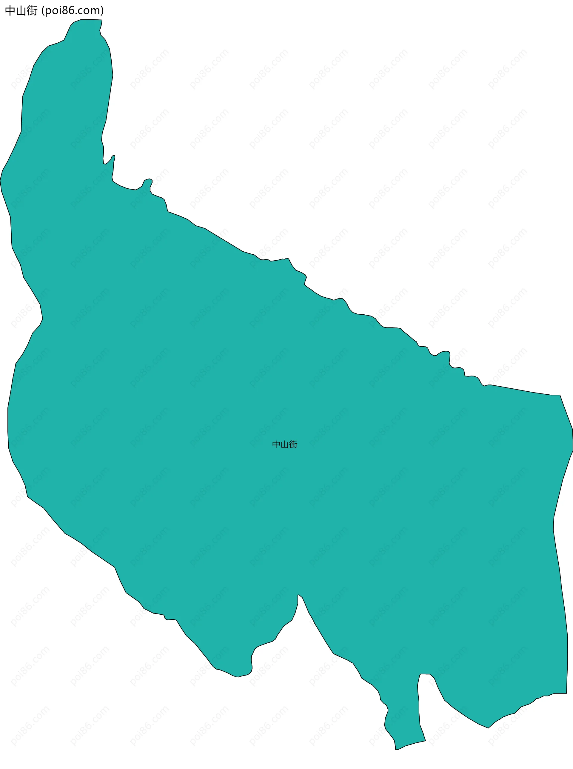 中山街边界地图