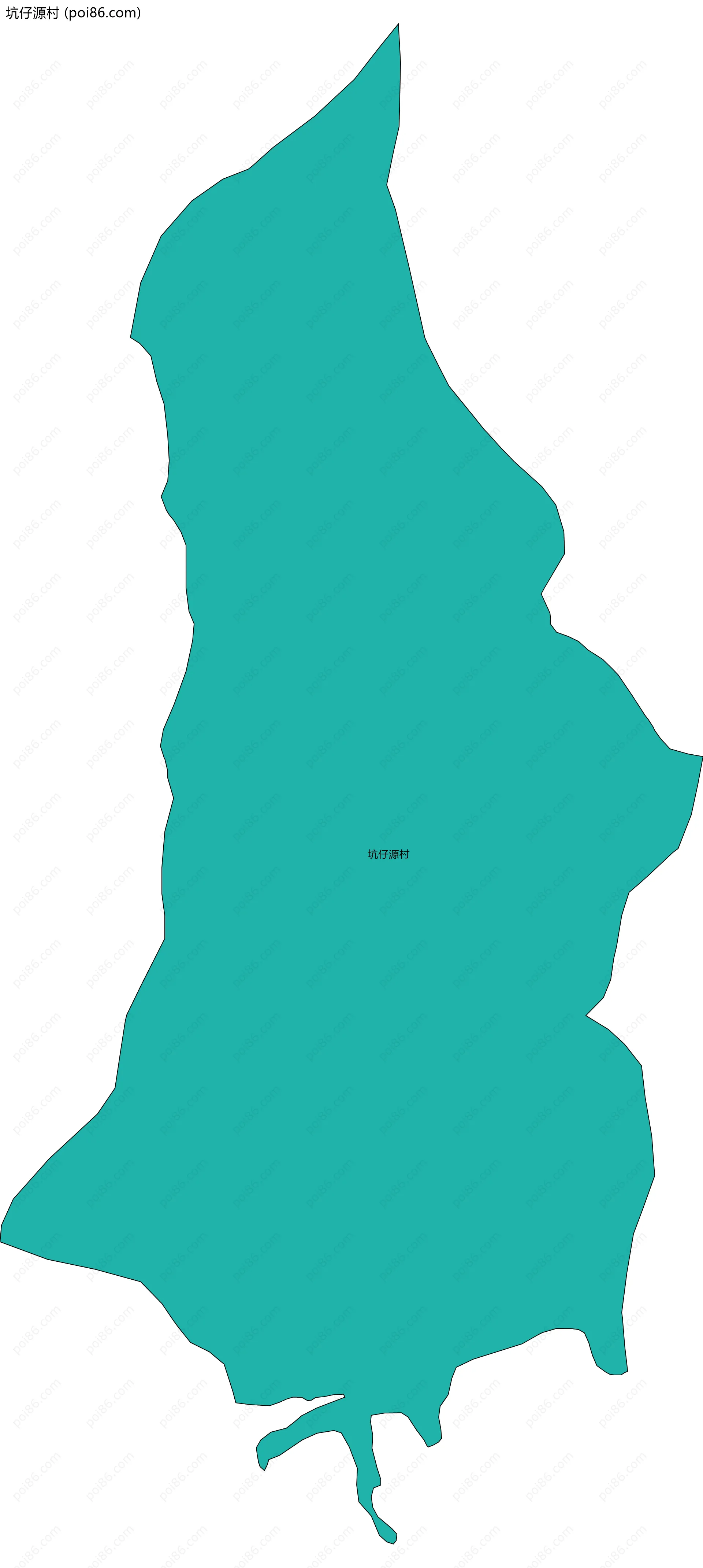 坑仔源村边界地图