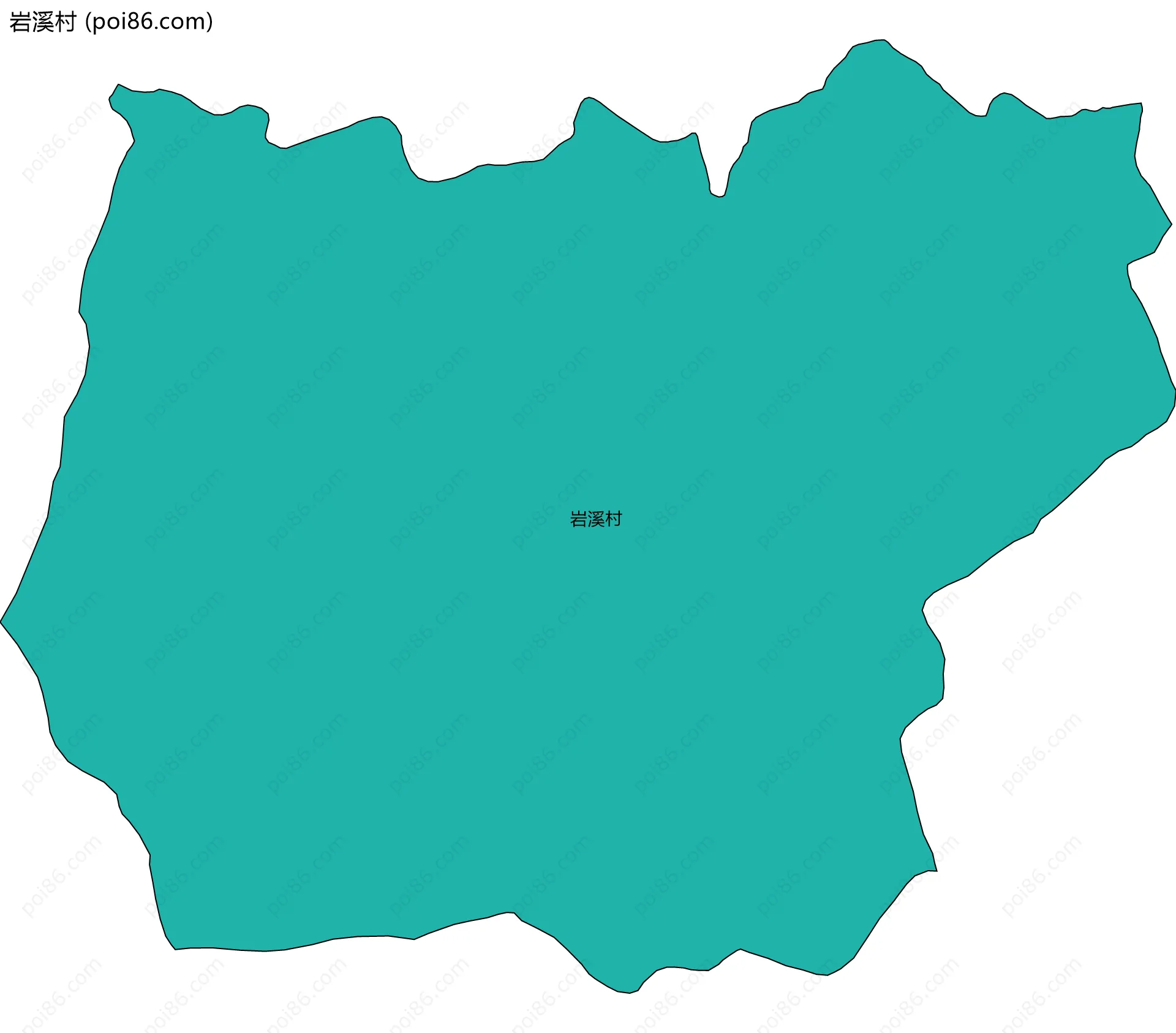 岩溪村边界地图