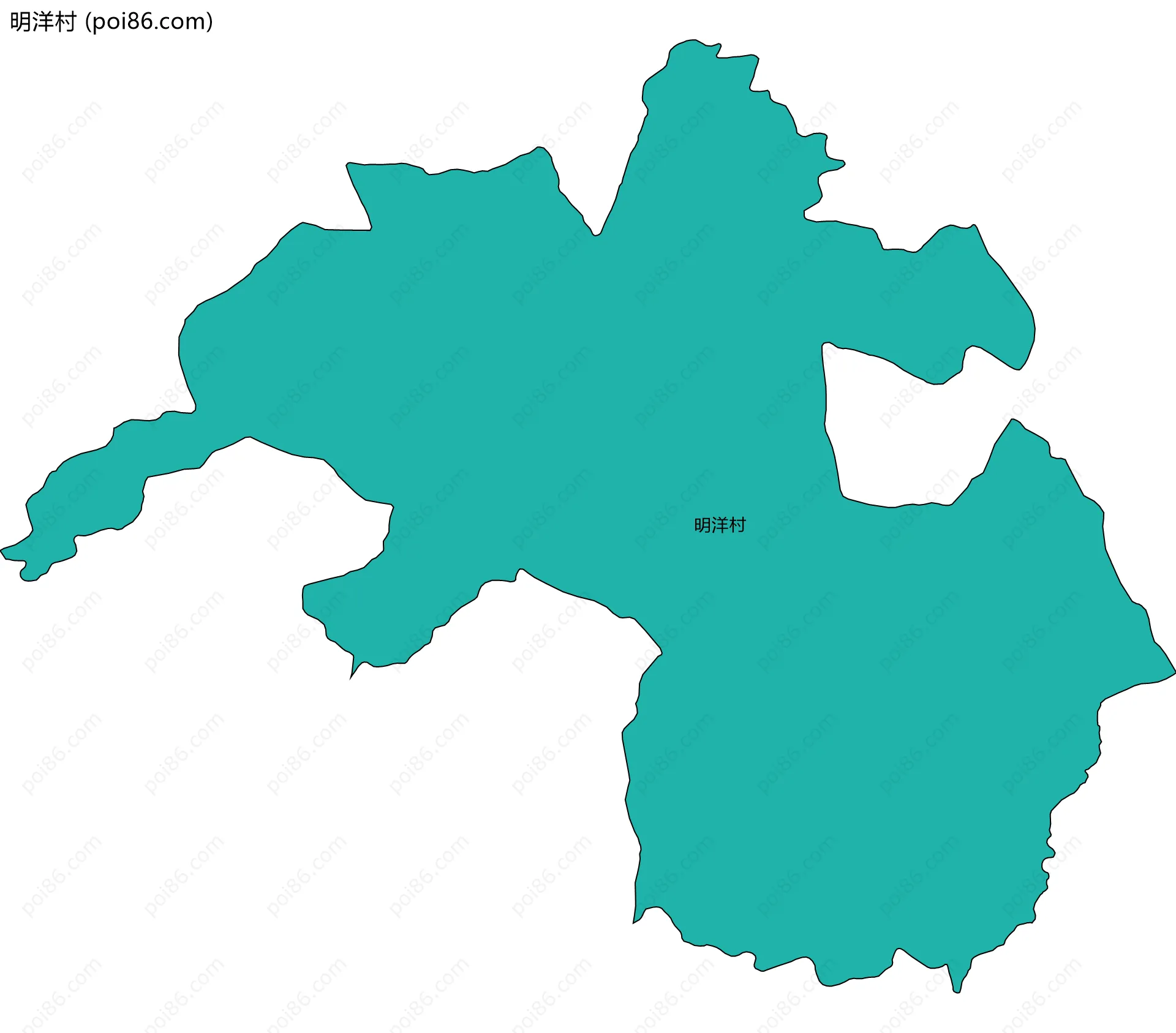 明洋村边界地图