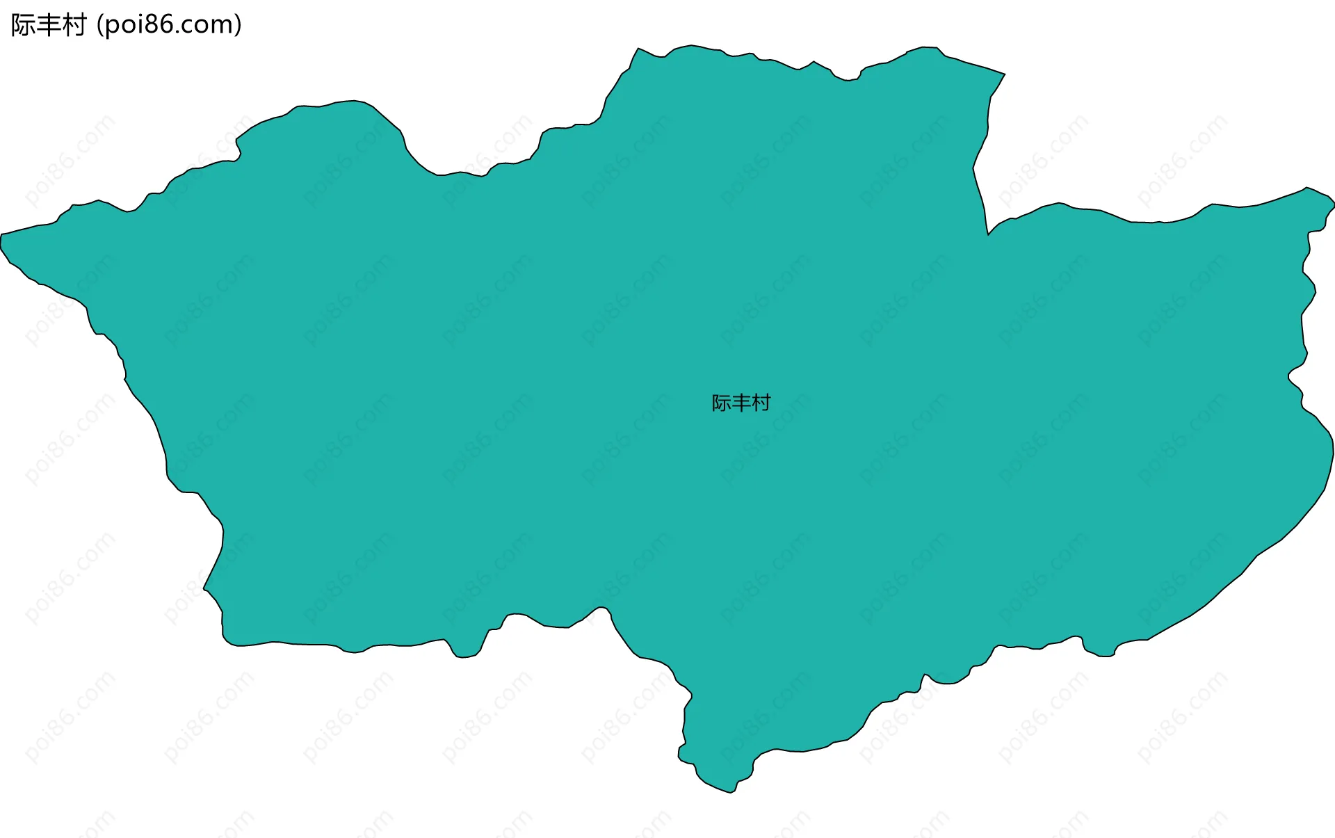 际丰村边界地图