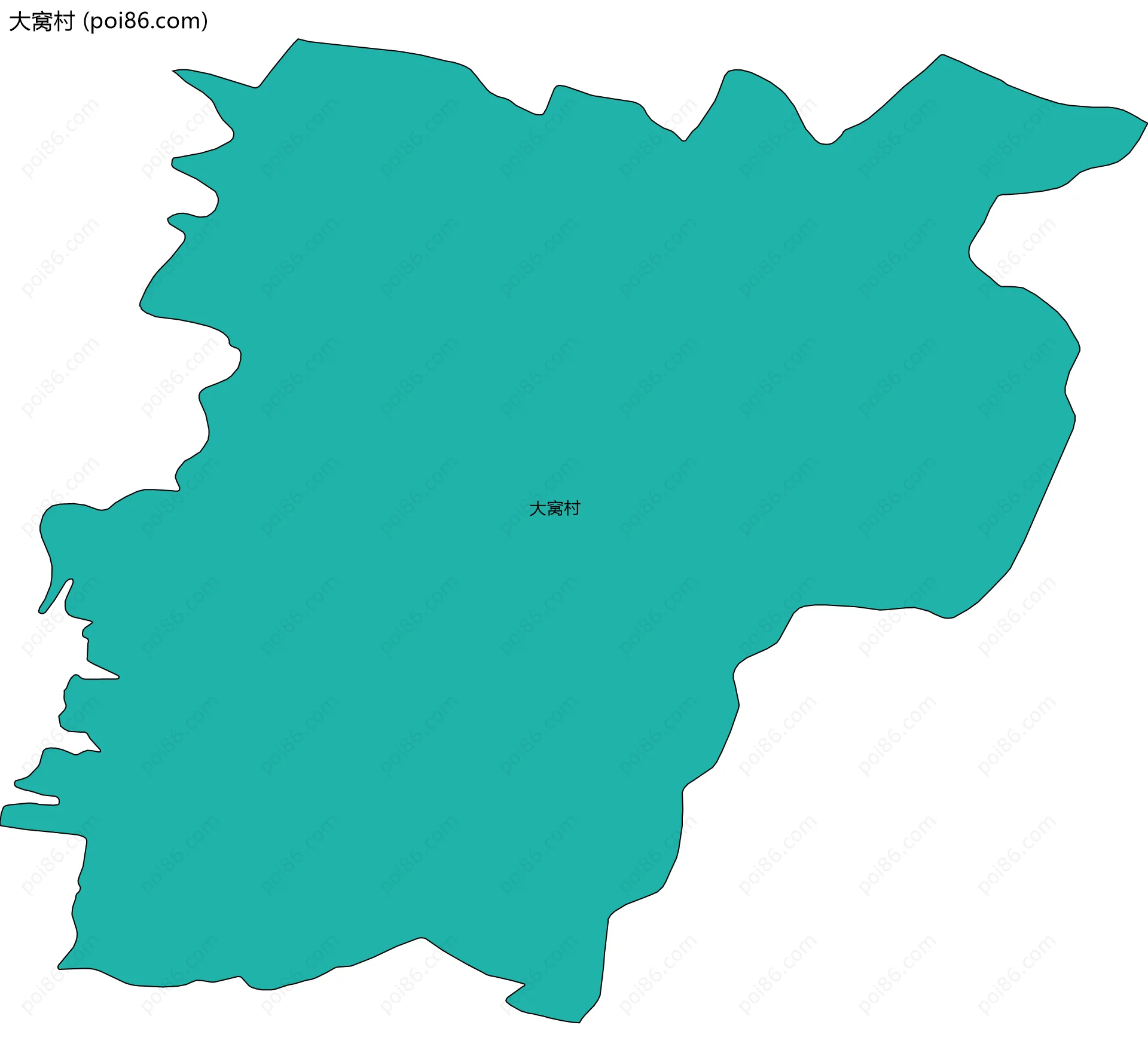 大窝村边界地图