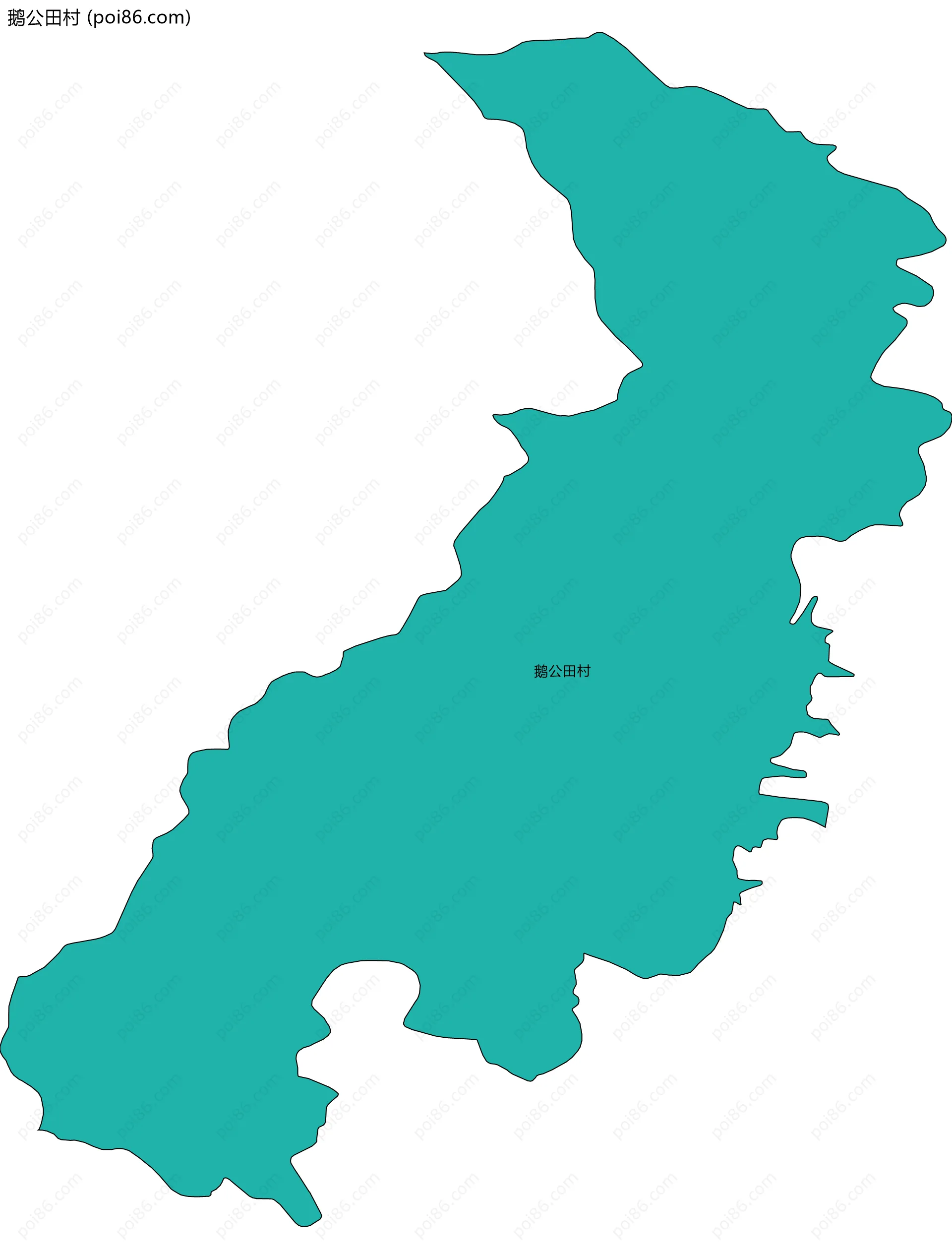 鹅公田村边界地图