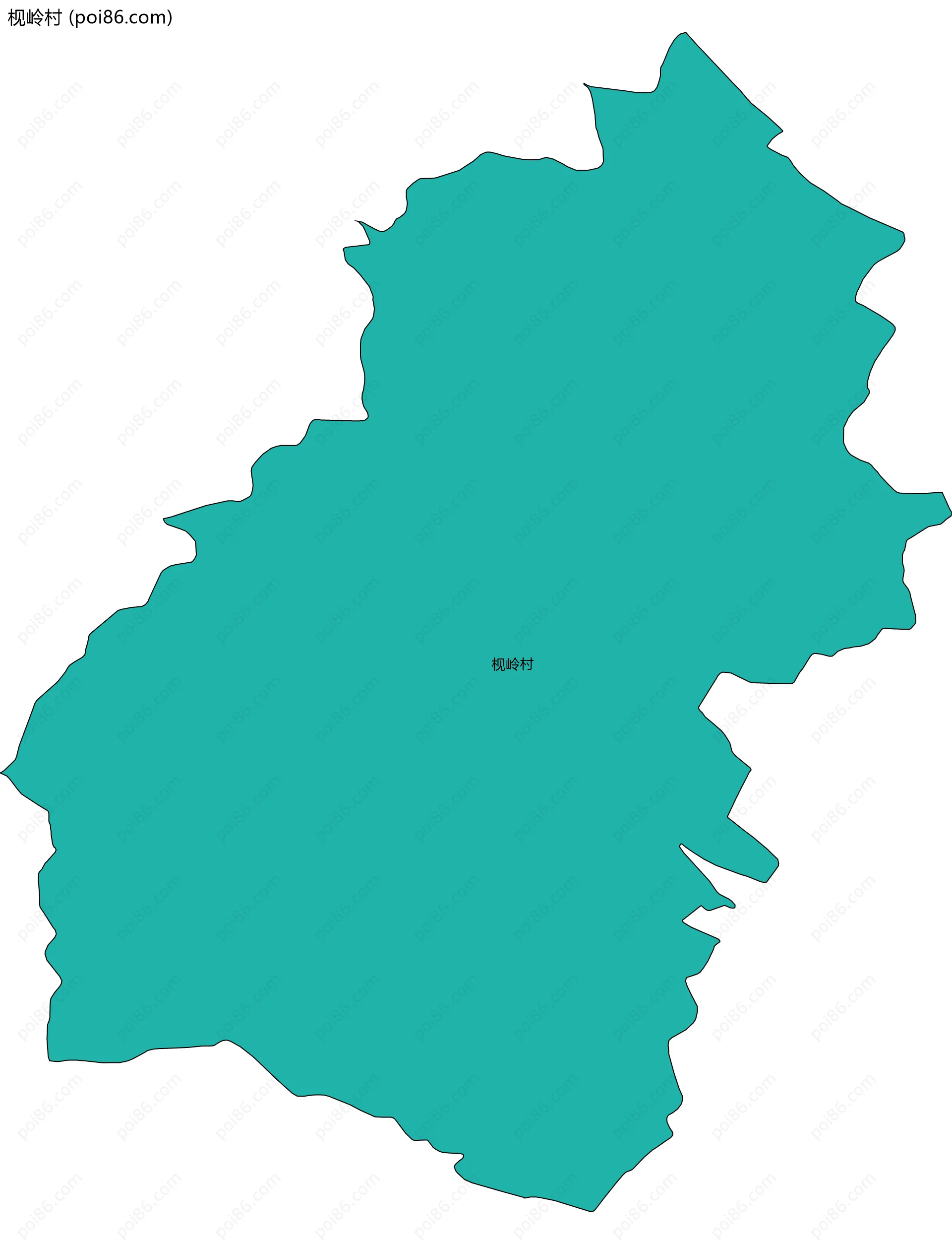 枧岭村边界地图