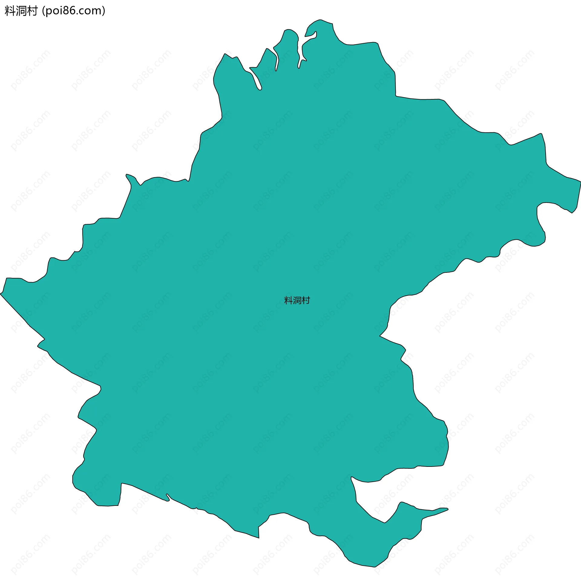 料洞村边界地图